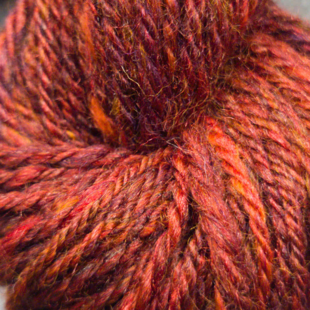 Handspun, DK/Worsted yarn, mini skein, merino wool & silk