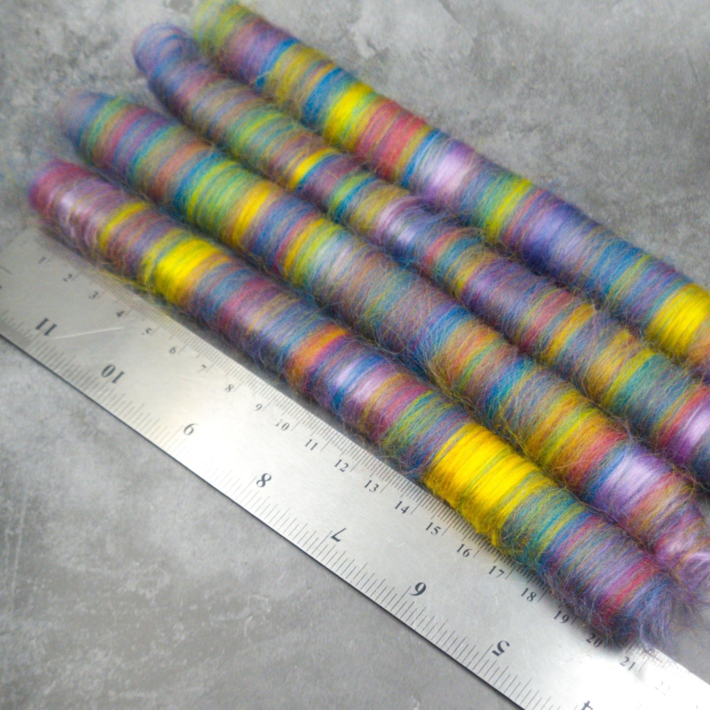 Rolags (or Punis) for spinning, Beaulieu, Wool and Bamboo