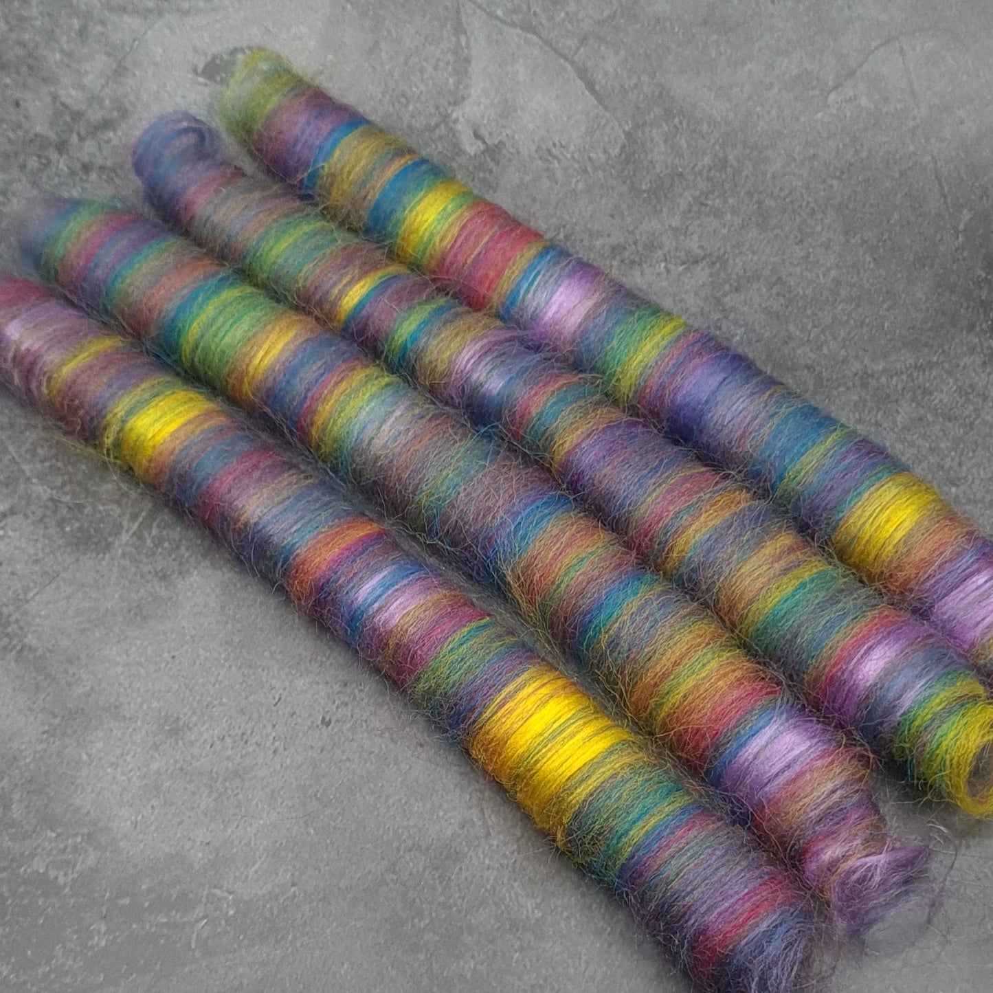 Rolags (or Punis) for spinning, Beaulieu, Wool and Bamboo