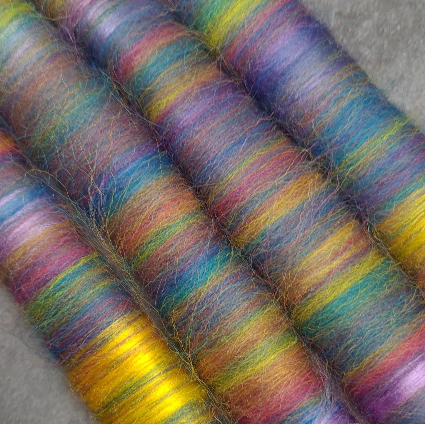 Rolags (or Punis) for spinning, Lucky Dip Mix,  Wool and Bamboo