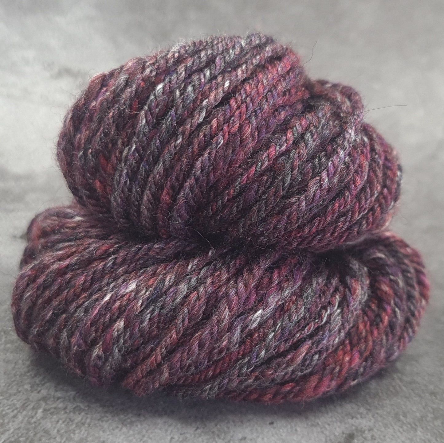 Handspun Worsted/Aran yarn, merino wool, alpaca & silk, mini skeins