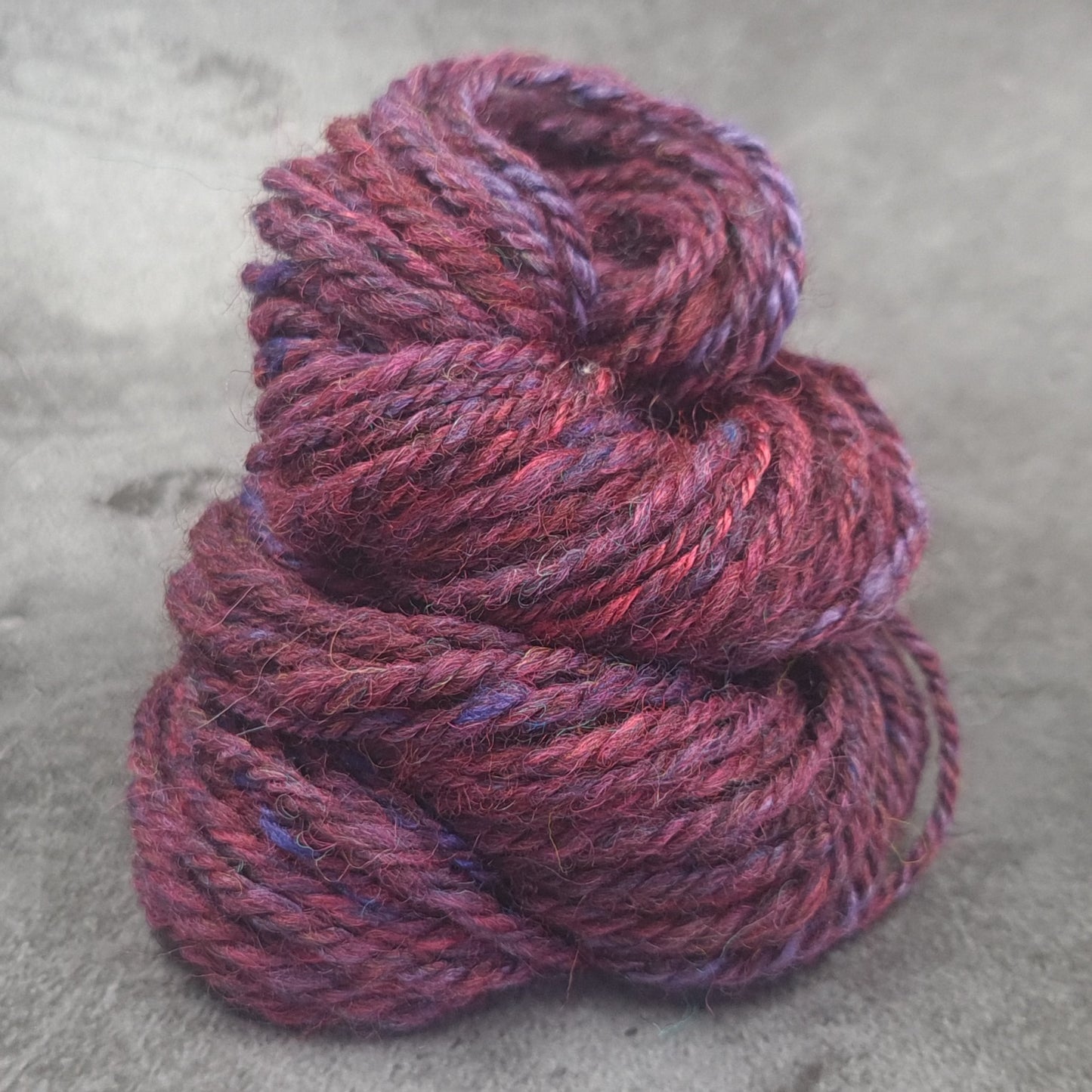 Handspun Worsted/Aran yarn, Wool and Bamboo, micro skeins
