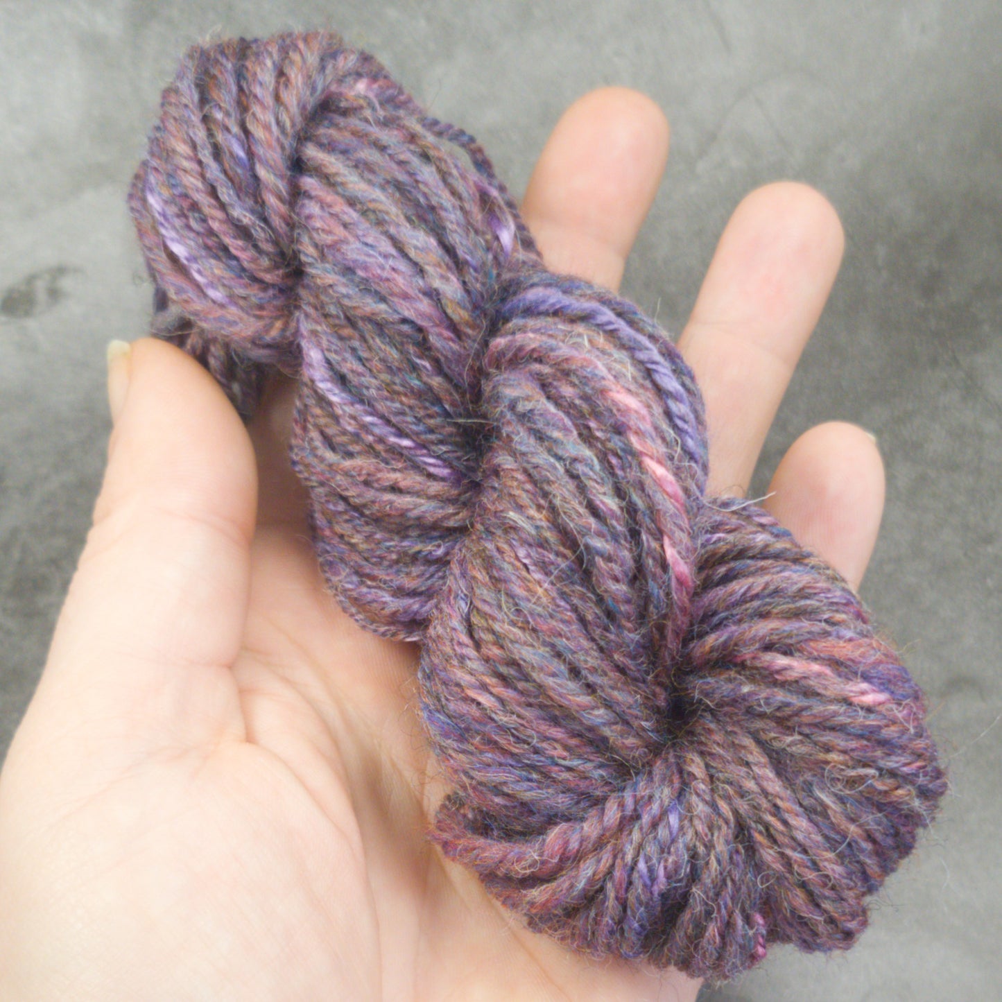 Handspun Worsted/Aran yarn, Wool and Bamboo, micro skeins