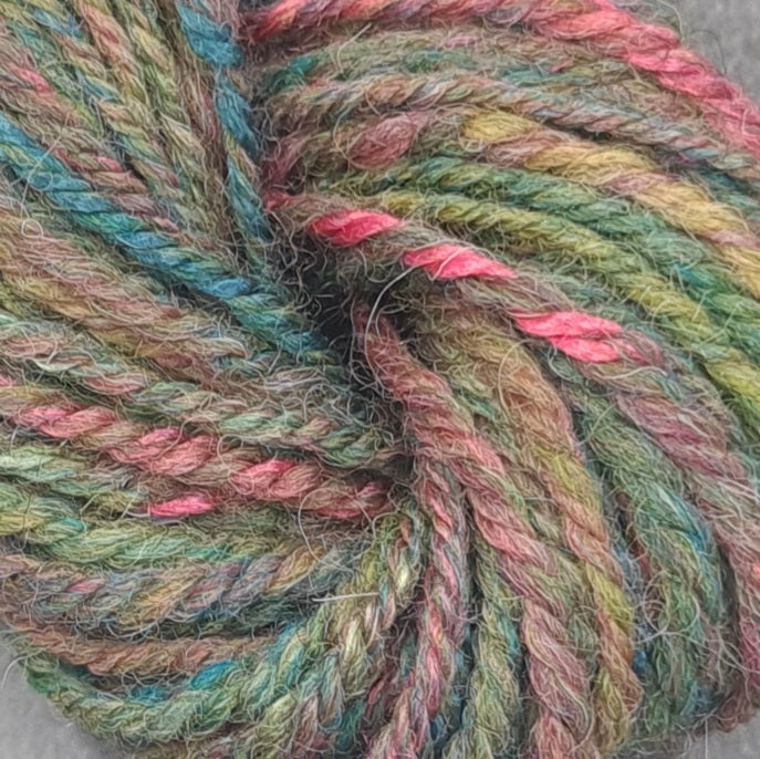 Handspun Worsted/Aran yarn, Wool and Bamboo, micro skeins