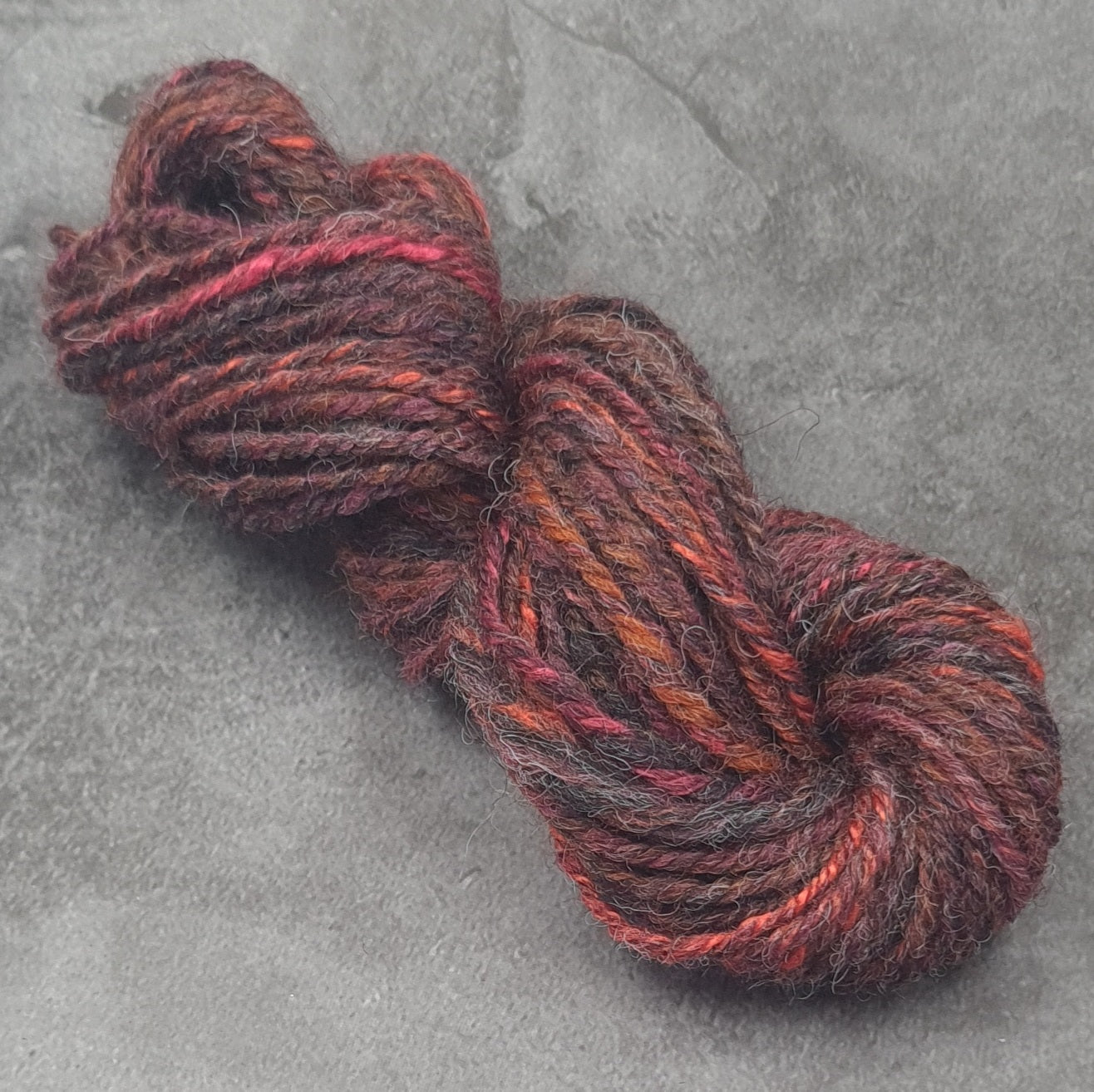 Handspun Worsted/Aran yarn, Wool and Bamboo, micro skeins