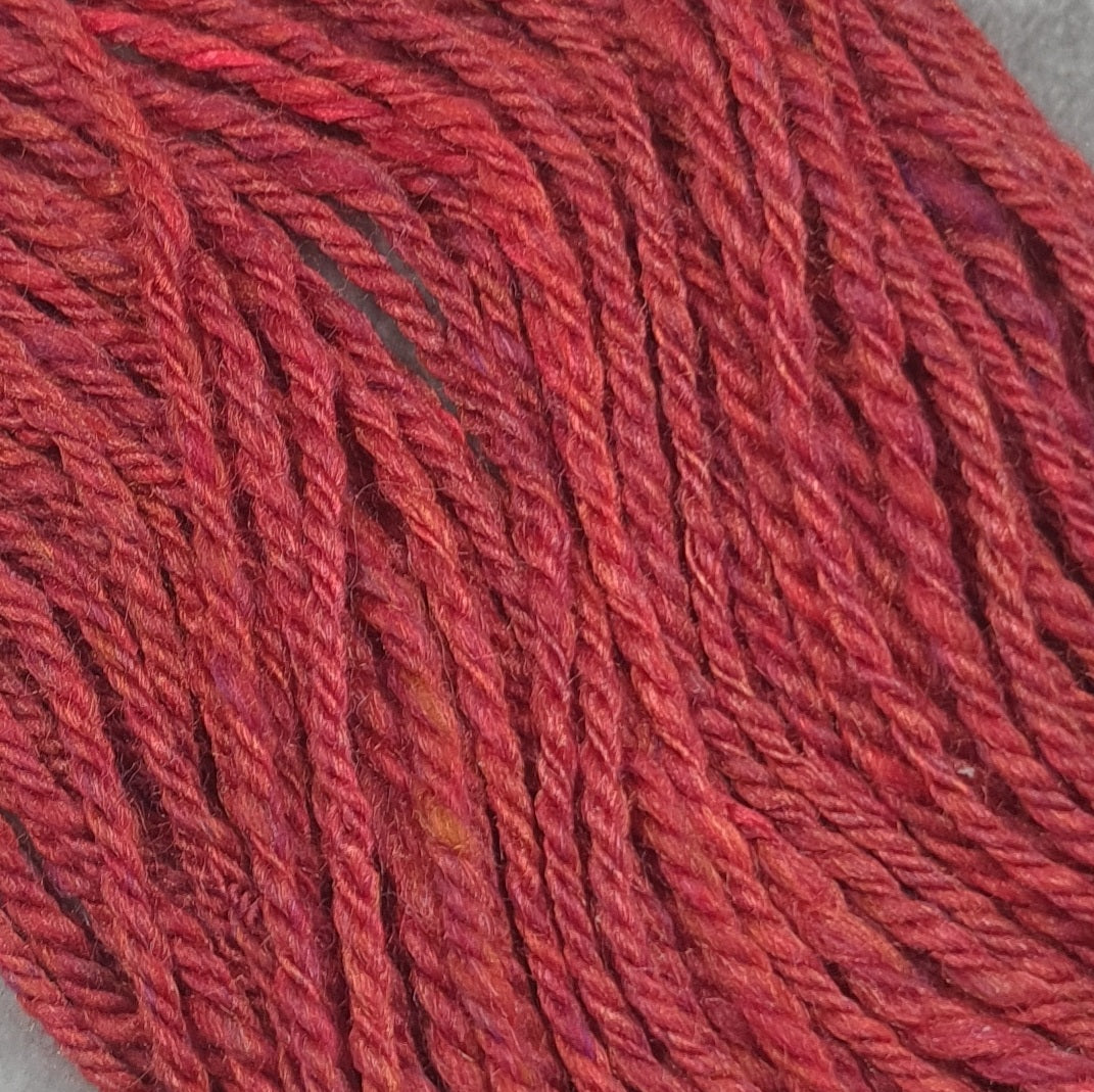 Handspun Worsted/Aran yarn, super fine merino wool & tussah silk, mini skeins