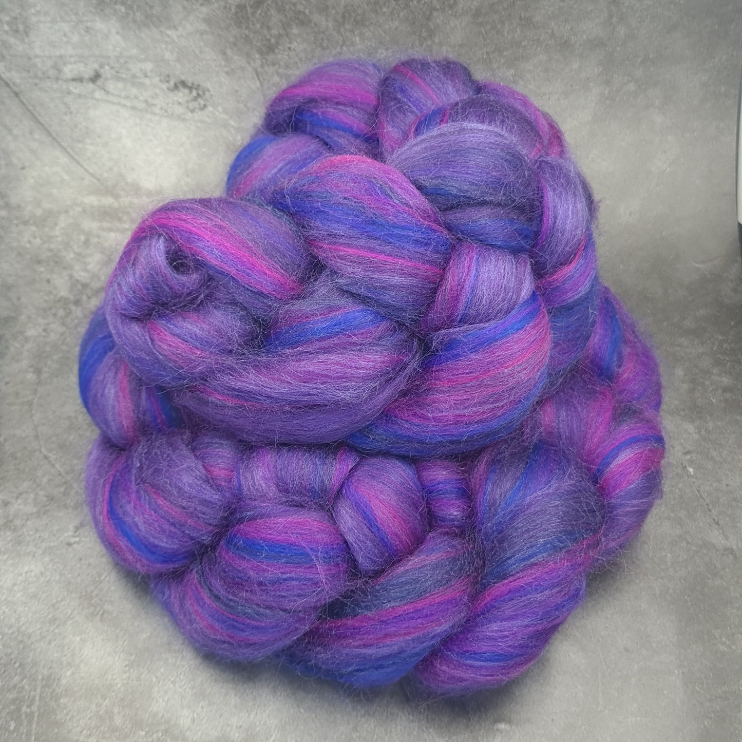 Purplicious - Super Fine Merino & Tussah Silk combed top - Downend Blend
