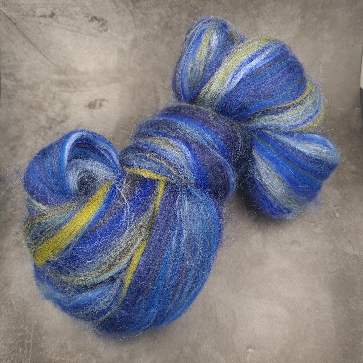 Blue Planet - Super Fine Merino & Tussah Silk combed top - Downend Blend