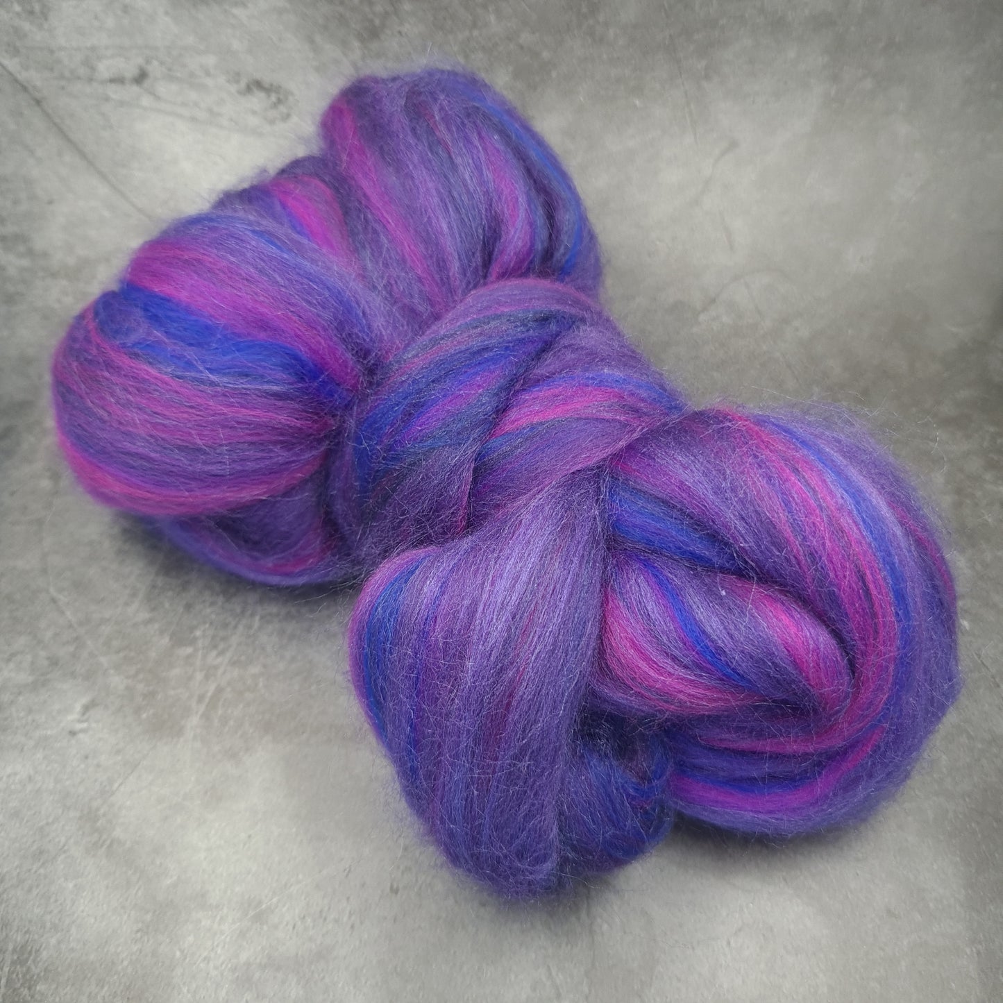 Purplicious - Super Fine Merino & Tussah Silk combed top - Downend Blend