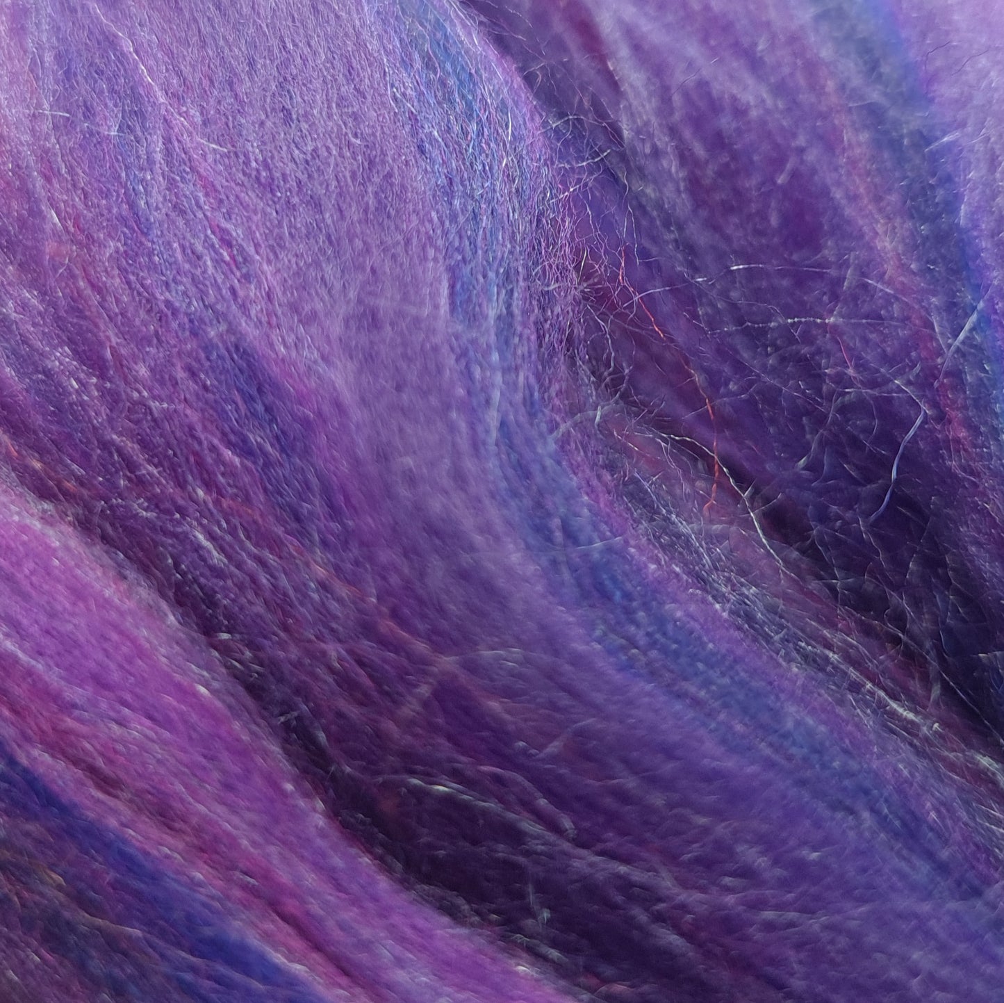 Purplicious - Super Fine Merino & Tussah Silk combed top - Downend Blend