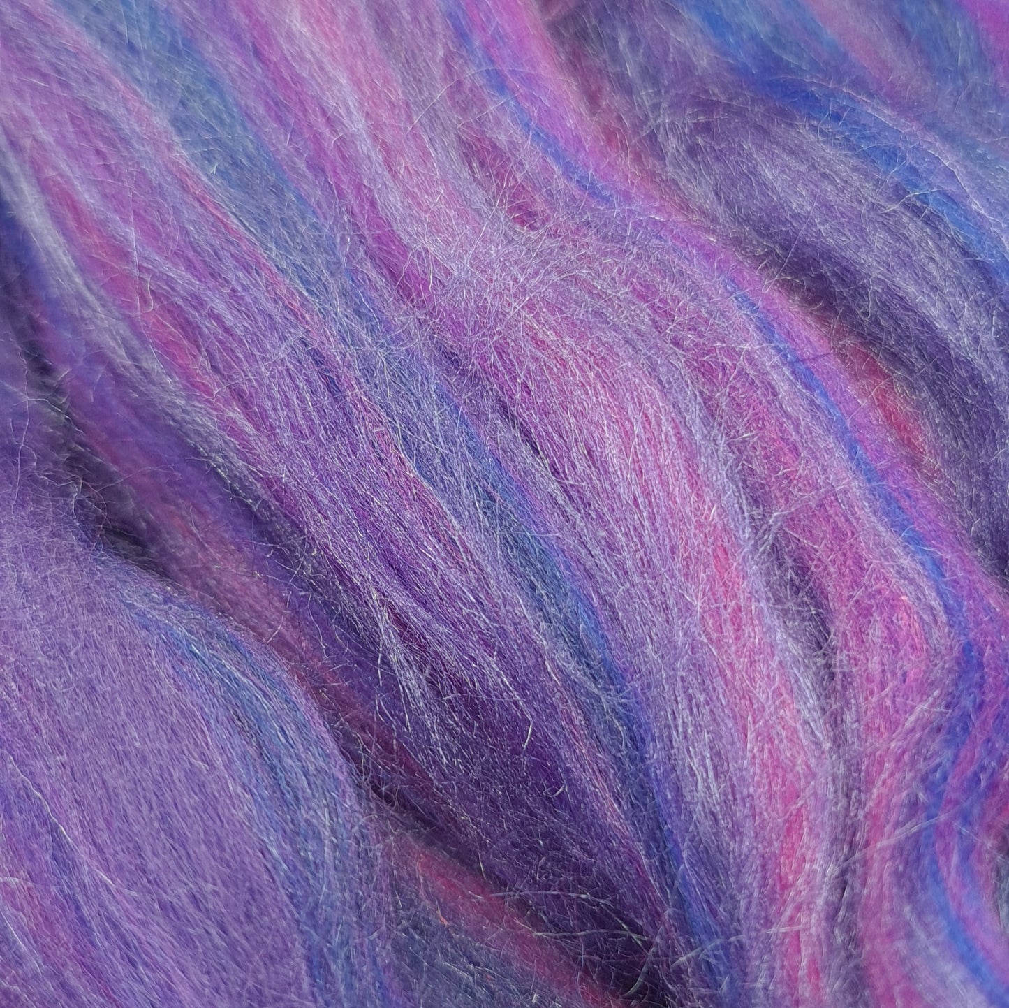 Purplicious - Super Fine Merino & Tussah Silk combed top - Downend Blend