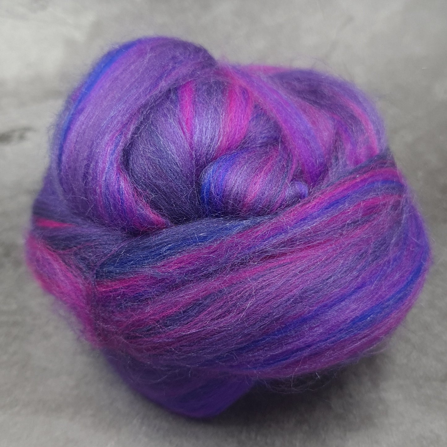 Purplicious - Super Fine Merino & Tussah Silk combed top - Downend Blend