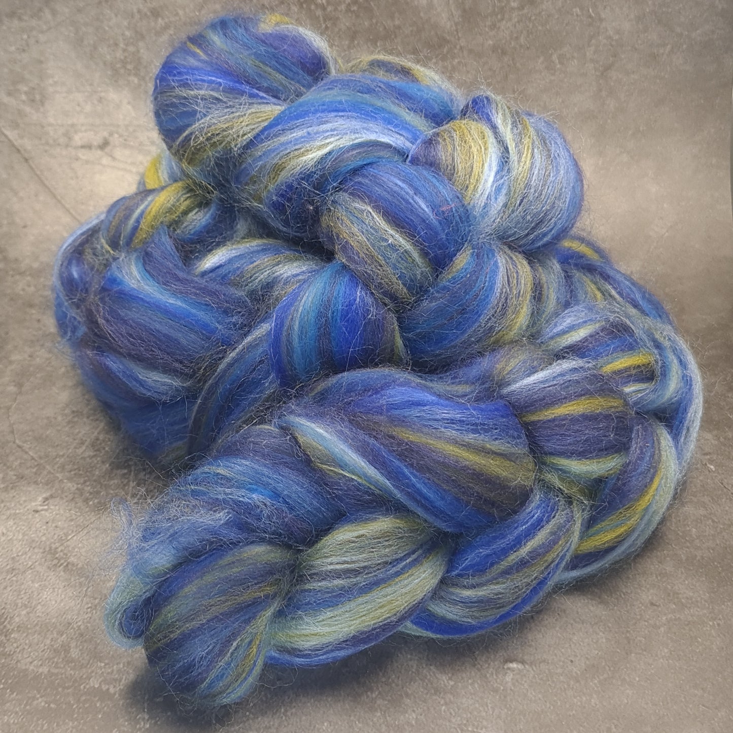 Blue Planet - Super Fine Merino & Tussah Silk combed top - Downend Blend