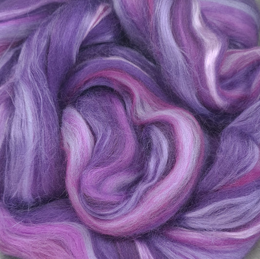 Violet Purples - Merino & Bamboo Combed Top - Portchester Blend