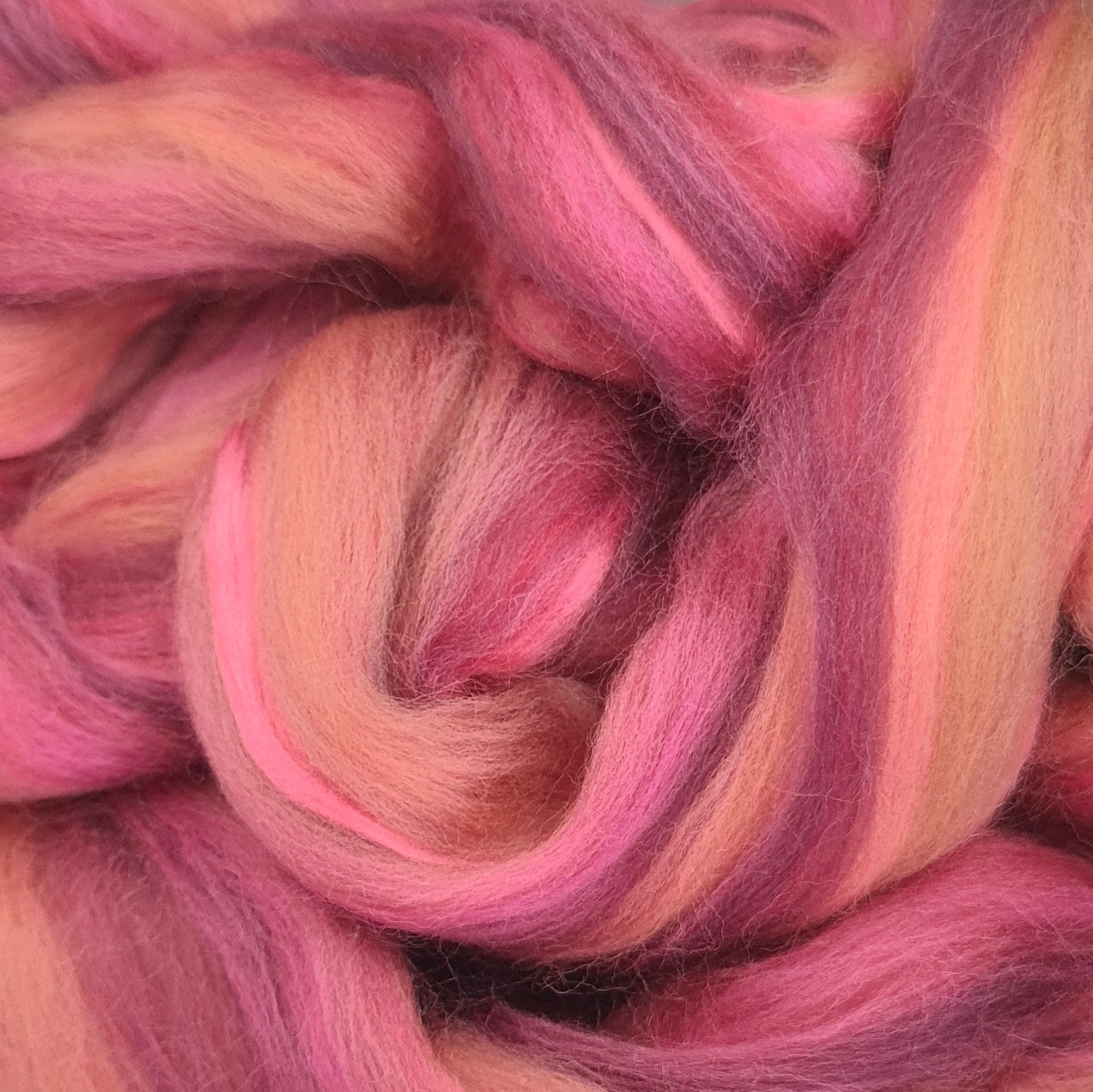 Coral Reds - Merino & Bamboo Combed Top - Portchester Blend