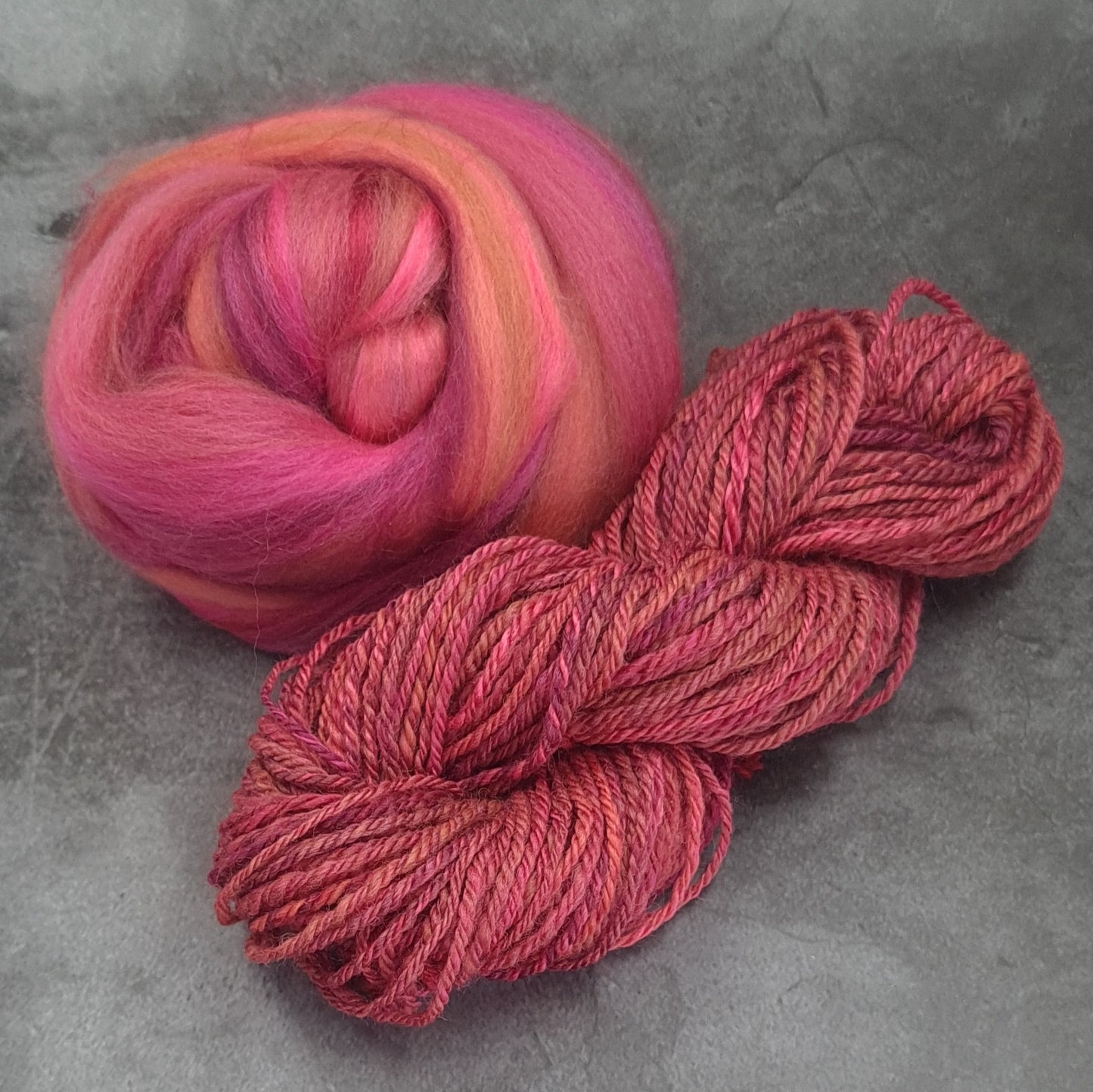 Coral Reds - Merino & Bamboo Combed Top - Portchester Blend
