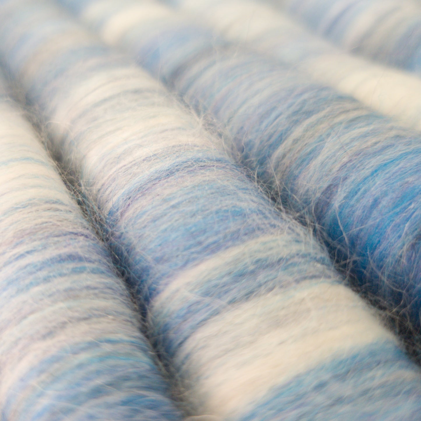 Rolags (or Punis) for spinning, Summer Skies, Special Edition July '24