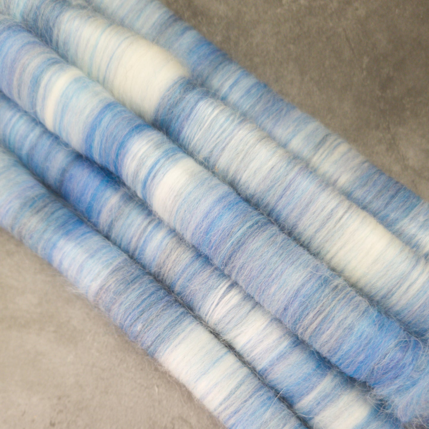 Rolags (or Punis) for spinning, Summer Skies, Special Edition July '24