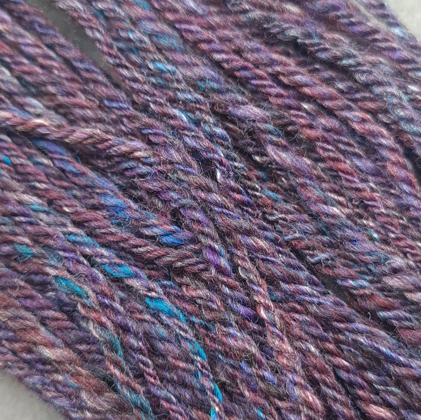 Handspun Worsted/Aran yarn, merino wool, alpaca & silk, mini skeins