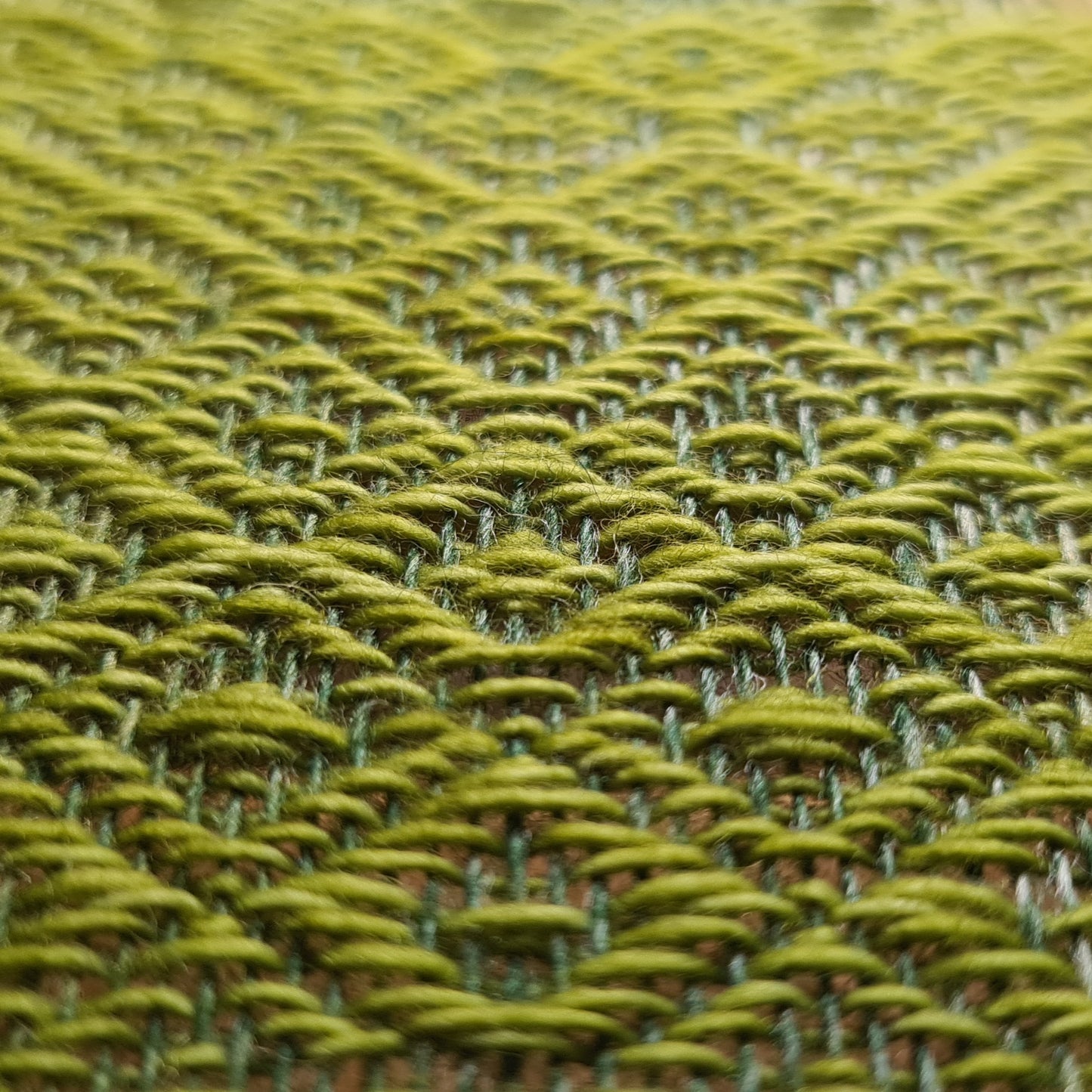 Green and Orange Diamond Twill Skinny Scarf