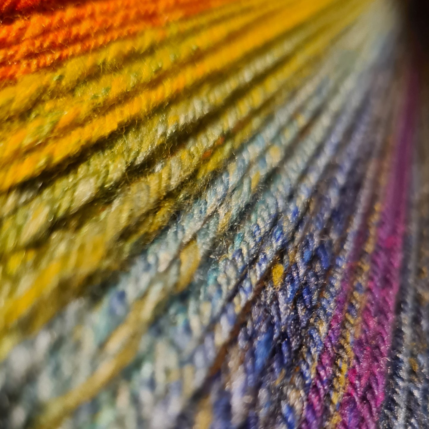 Rainbow Gamp Scarf in Merino and Silk