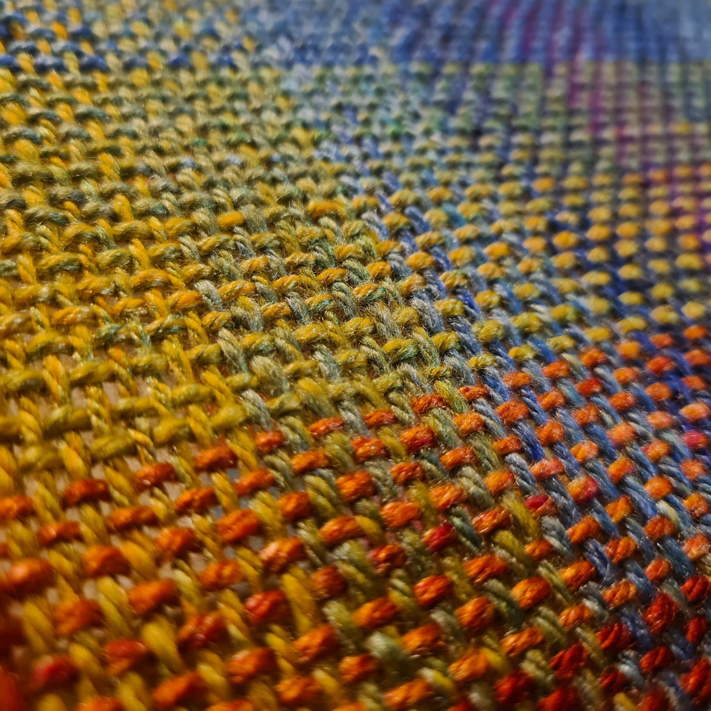 Rainbow Gamp Scarf in Merino and Silk