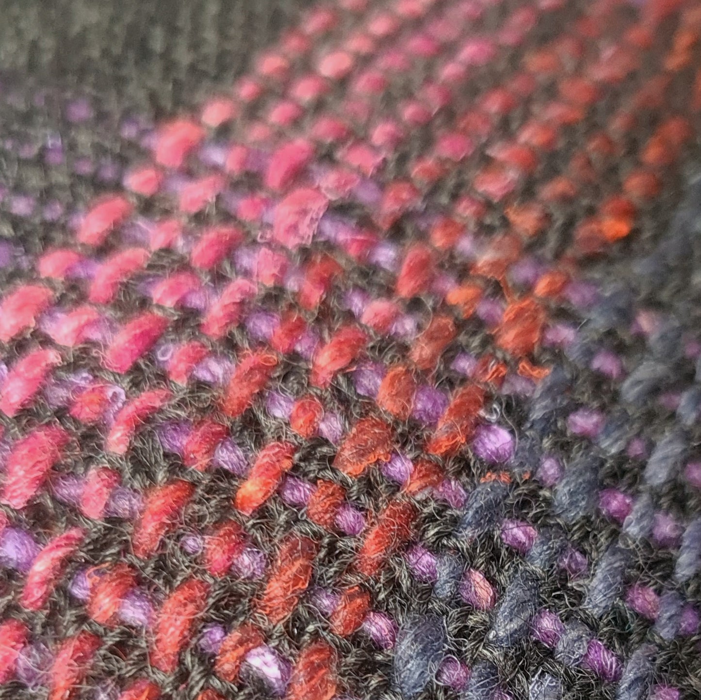 Bold Checked Scarf in Charcoal, Pink and Multicolours