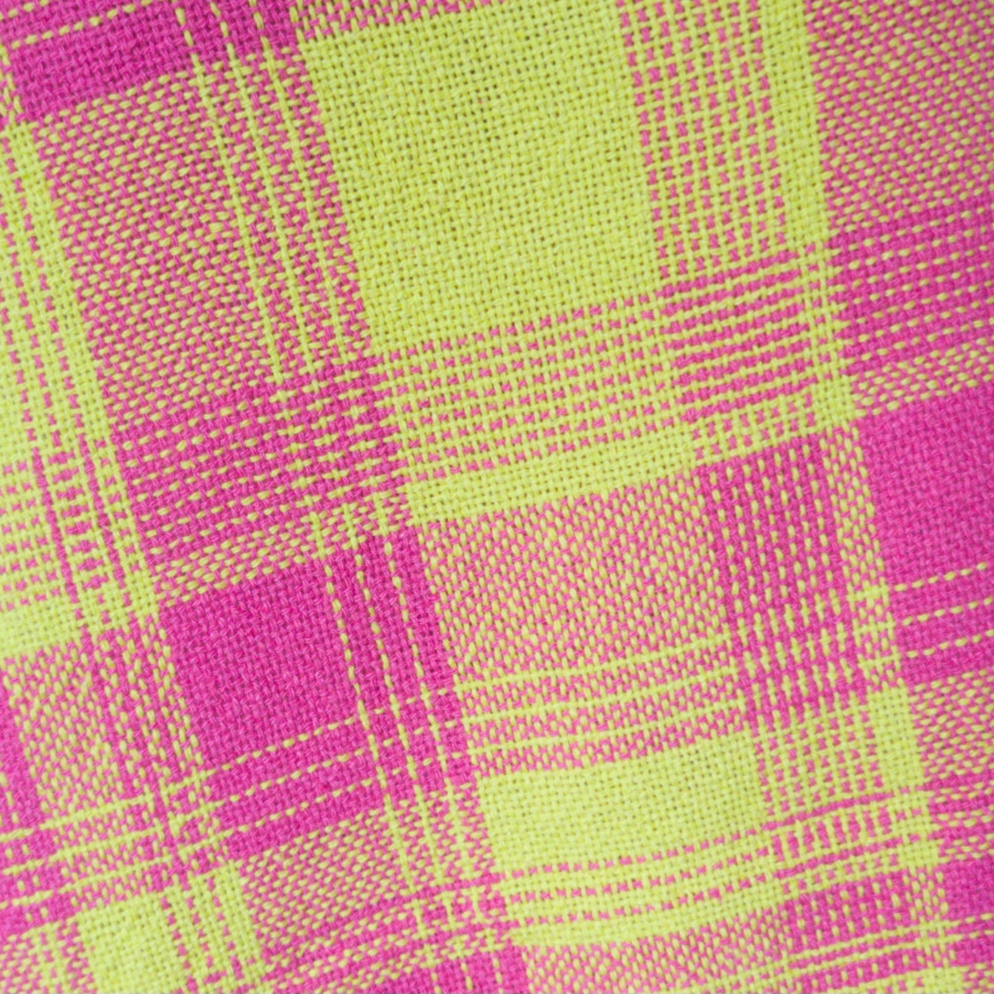 Fibonacci Silk Shawl in Pink & Chartreuse