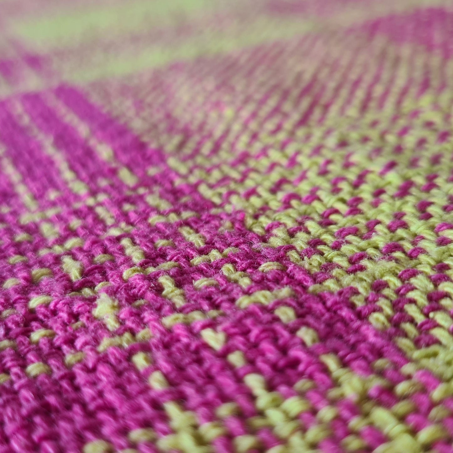 Fibonacci Silk Shawl in Pink & Chartreuse