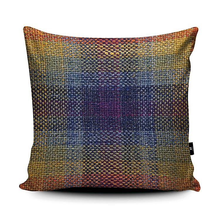 Printed vegan suede cushion with insert