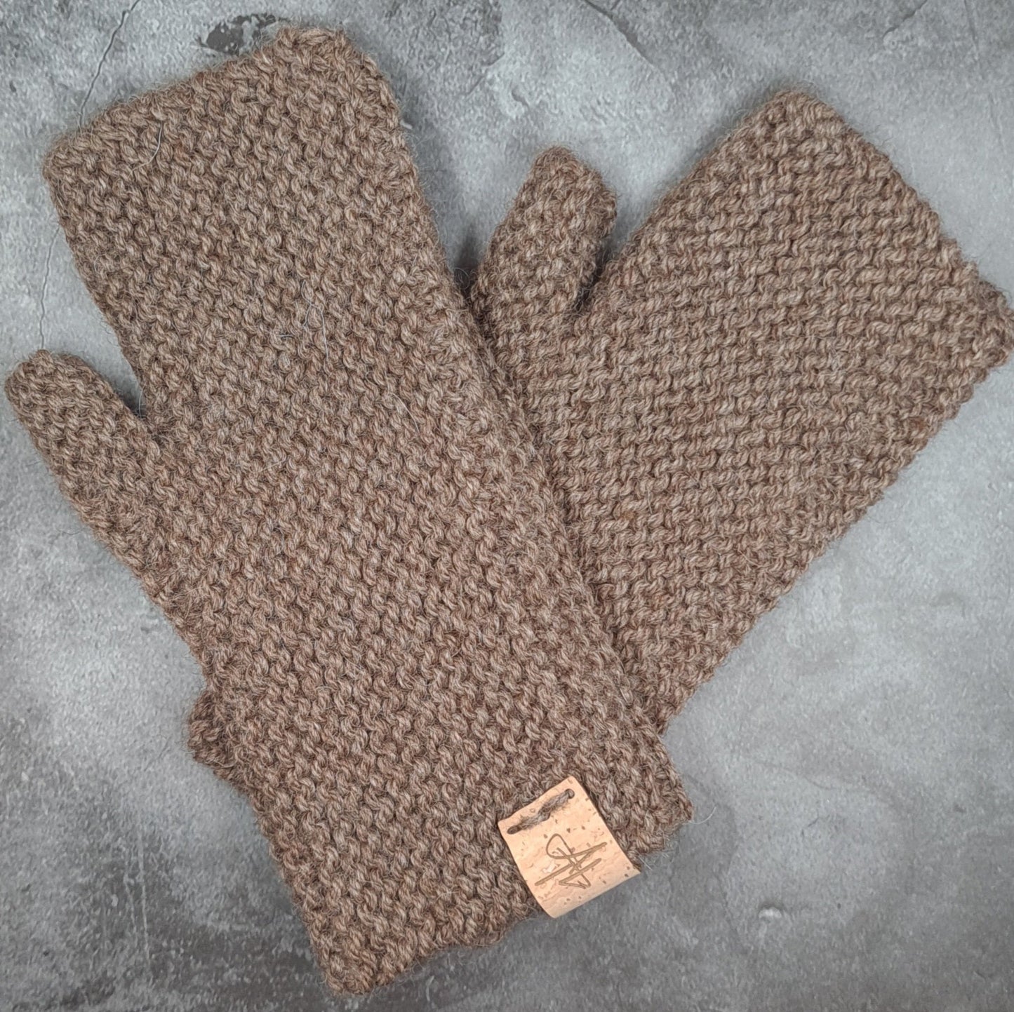 Handknitted British Bluefaced Leicester Wool Wrist Warmers a Wrist Warmers from A Little Trinket