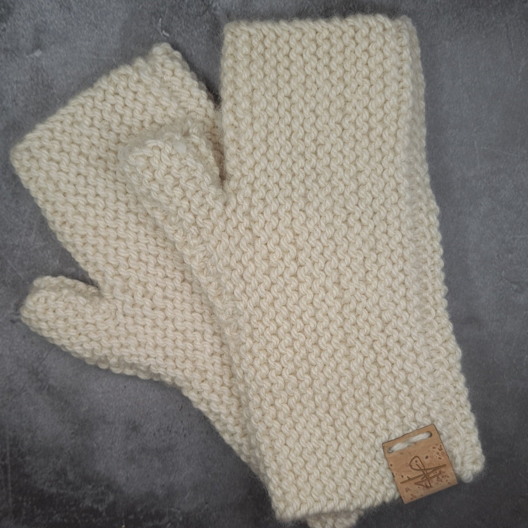 Handknitted British Bluefaced Leicester Wool Wrist Warmers a Wrist Warmers from A Little Trinket