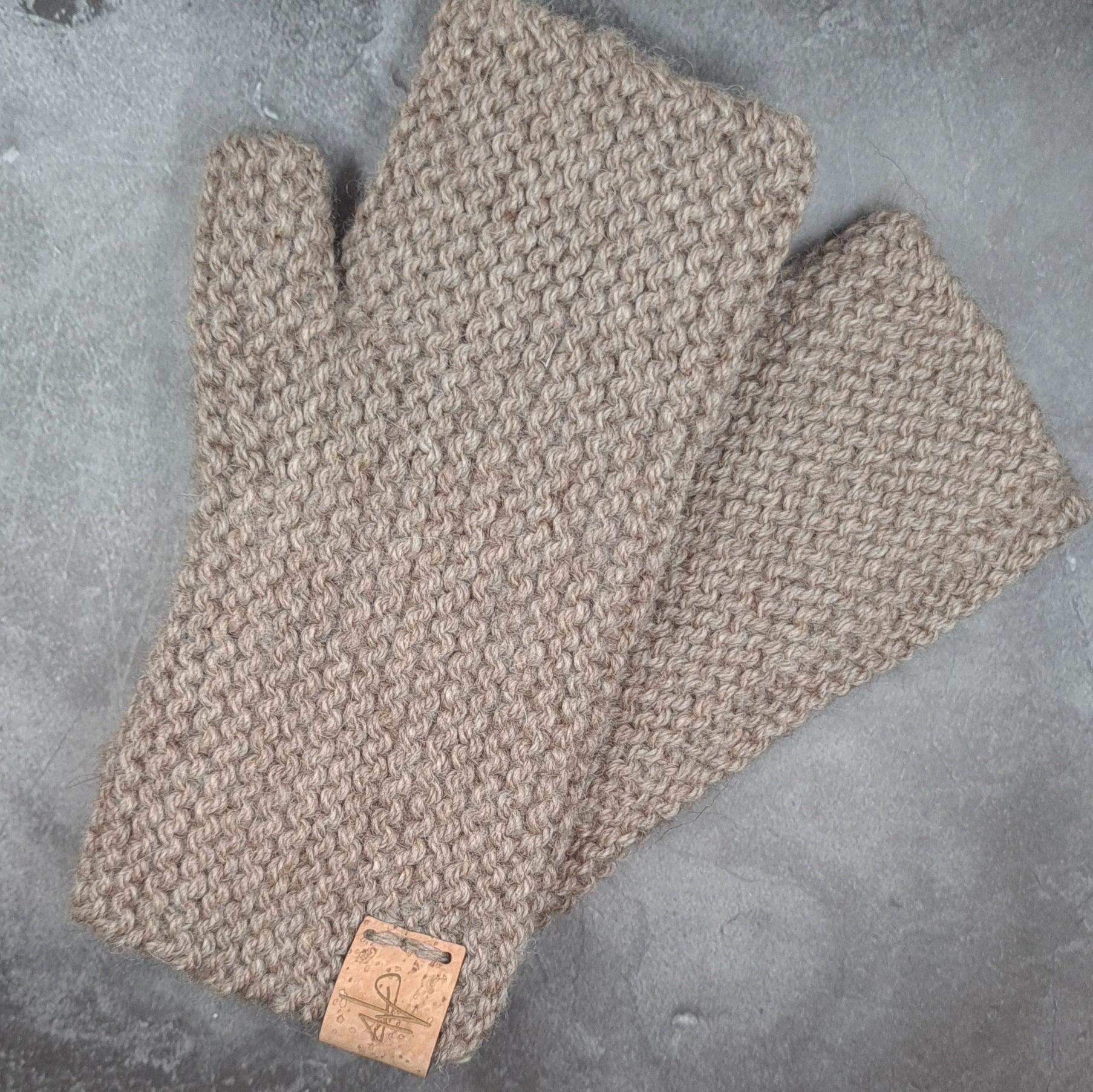 Handknitted British Bluefaced Leicester Wool Wrist Warmers a Wrist Warmers from A Little Trinket