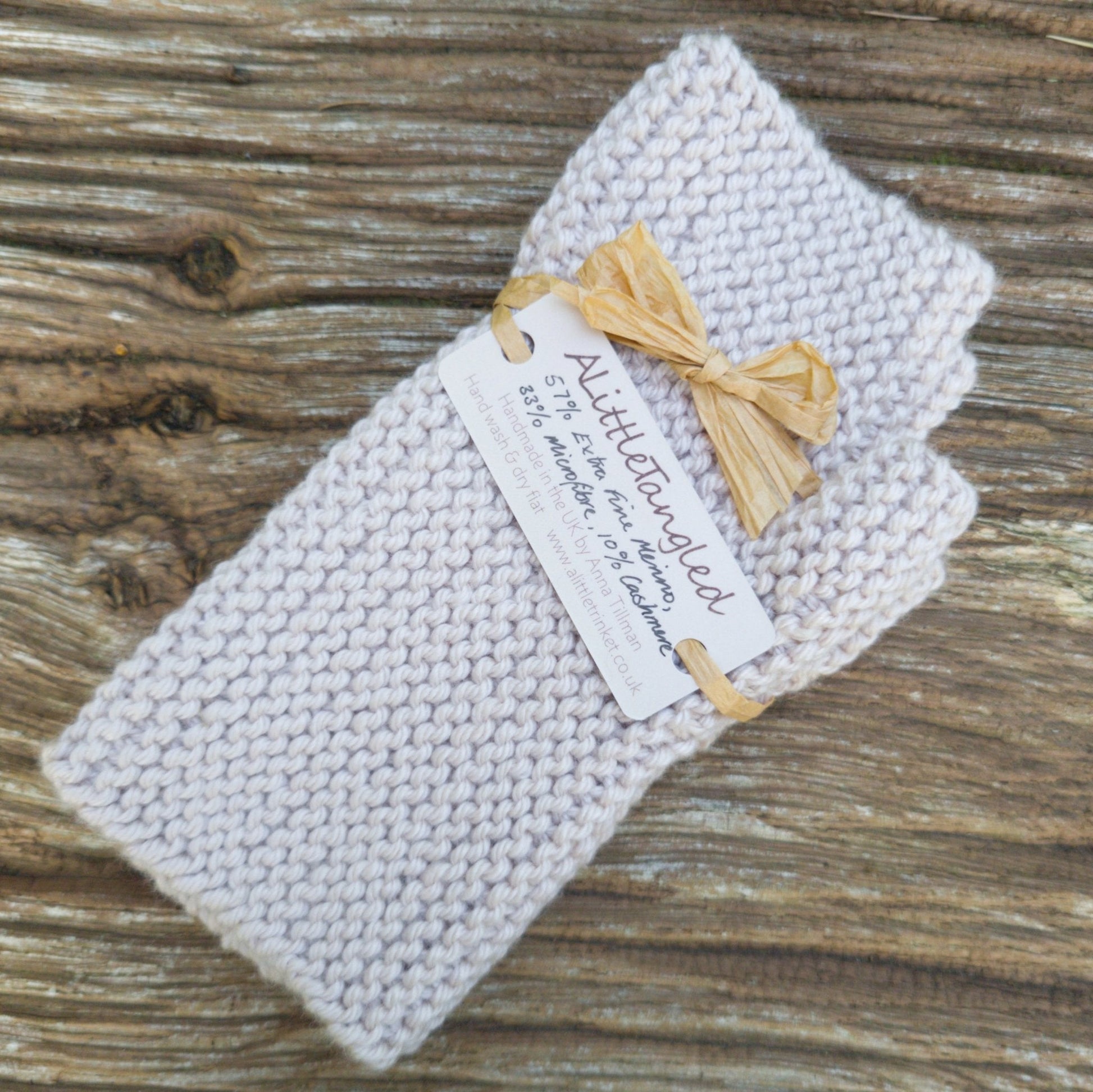 Handknitted Cashmere Wrist Warmers - Soft Shades a Wrist Warmers from A Little Trinket