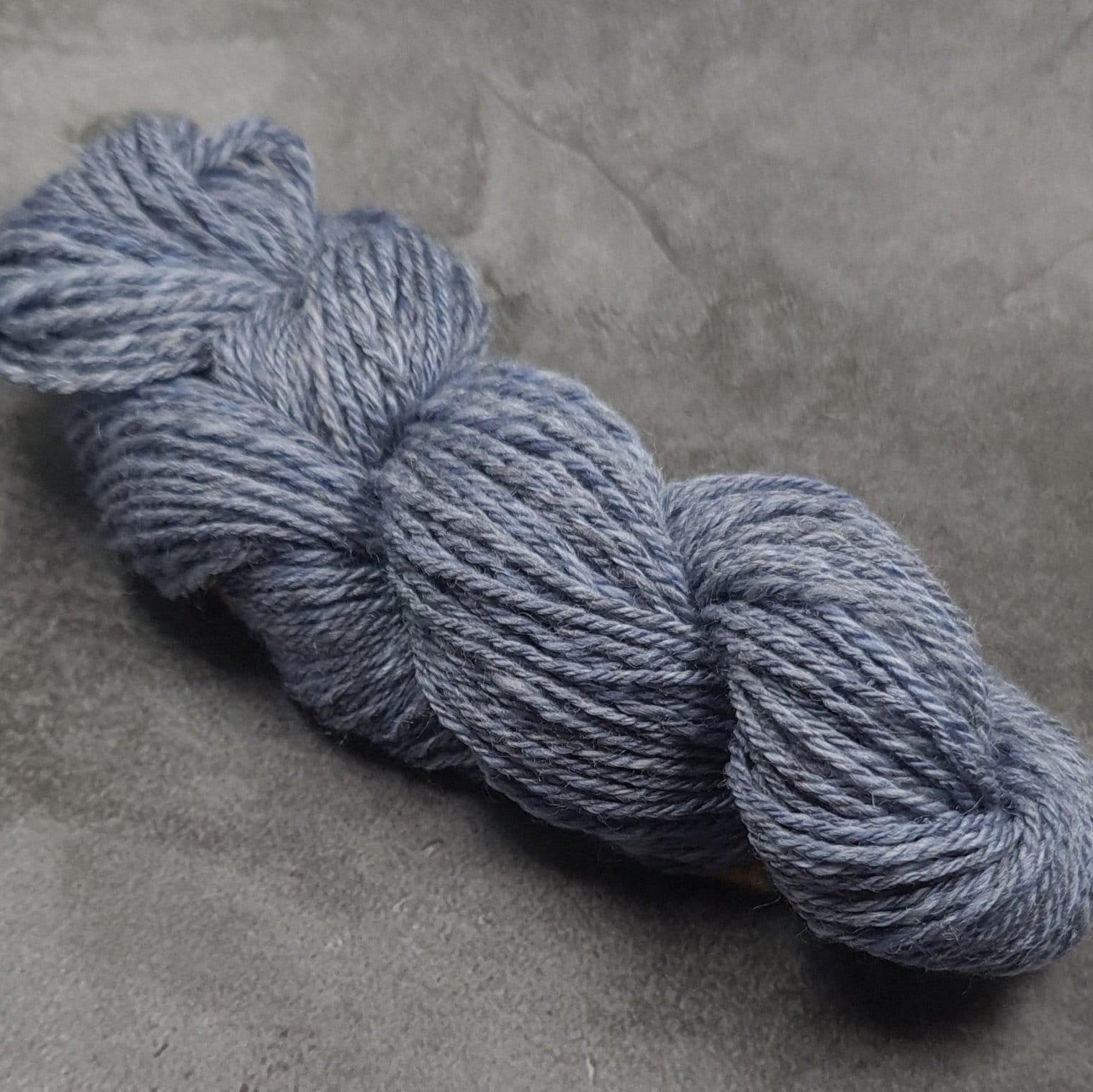 Handspun, DK/Worsted yarn, 20g mini skein, merino wool & silk, Light Grey
