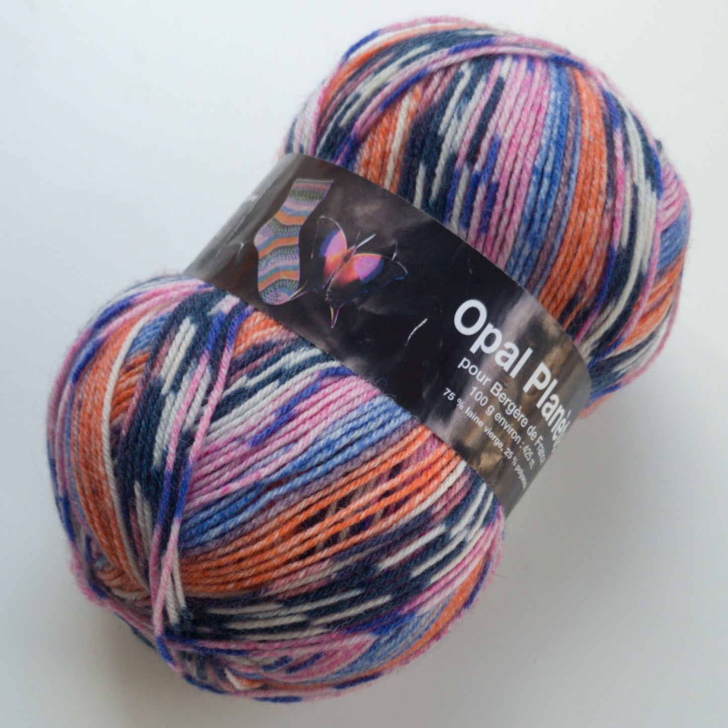 Self Patterning Sock Yarn, Opal Planet for Bergere de France, 100g