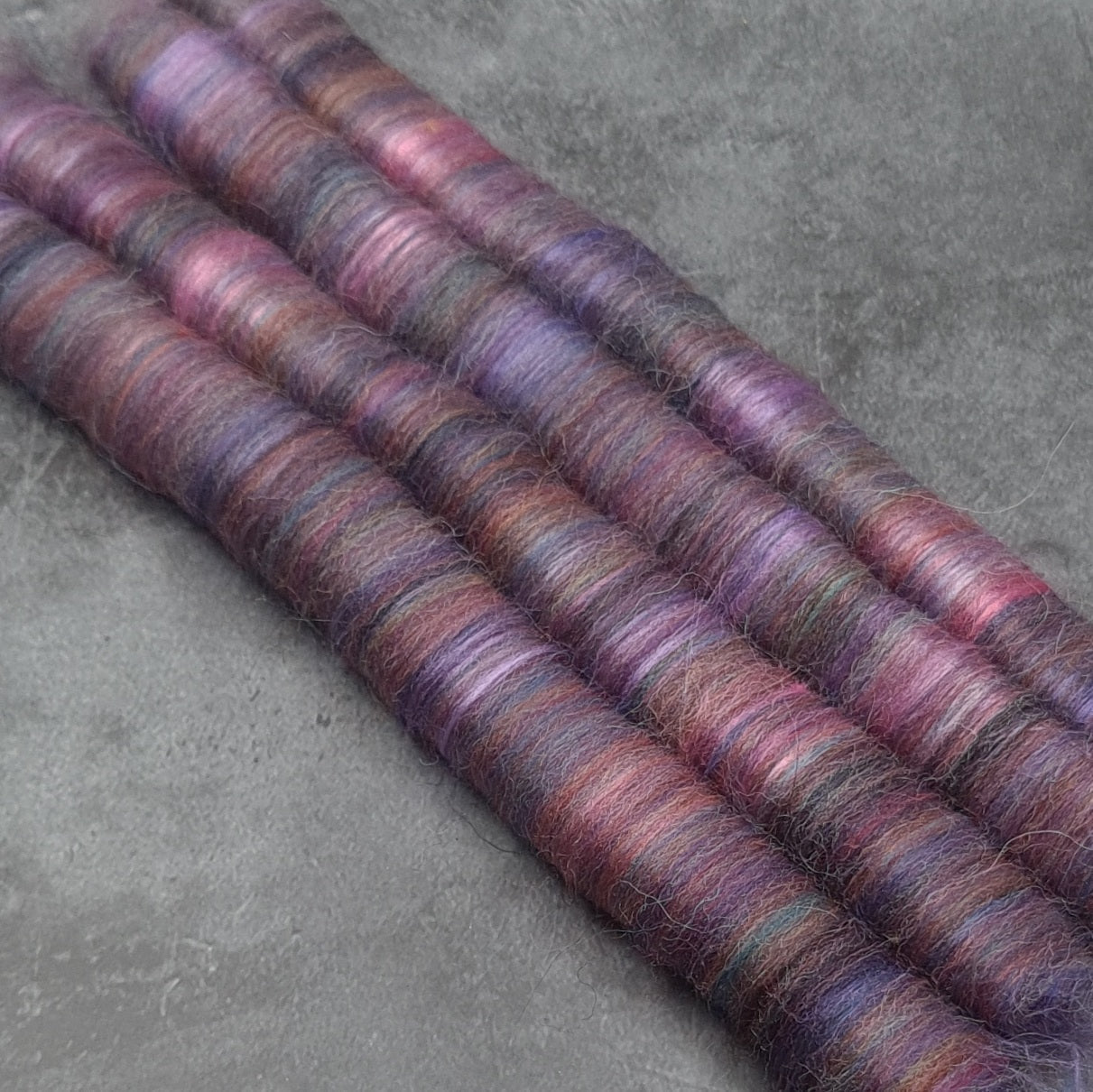 Rolags (or Punis) for spinning, Cadnam,  Wool and Bamboo, Limited Edtion