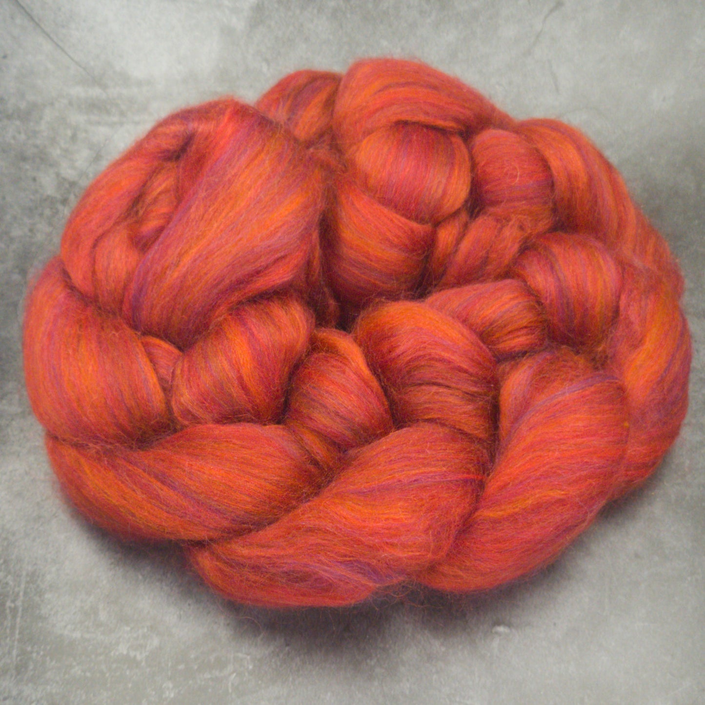 Rich Reds - Super Fine Merino & Tussah Silk combed top - Downend Blend