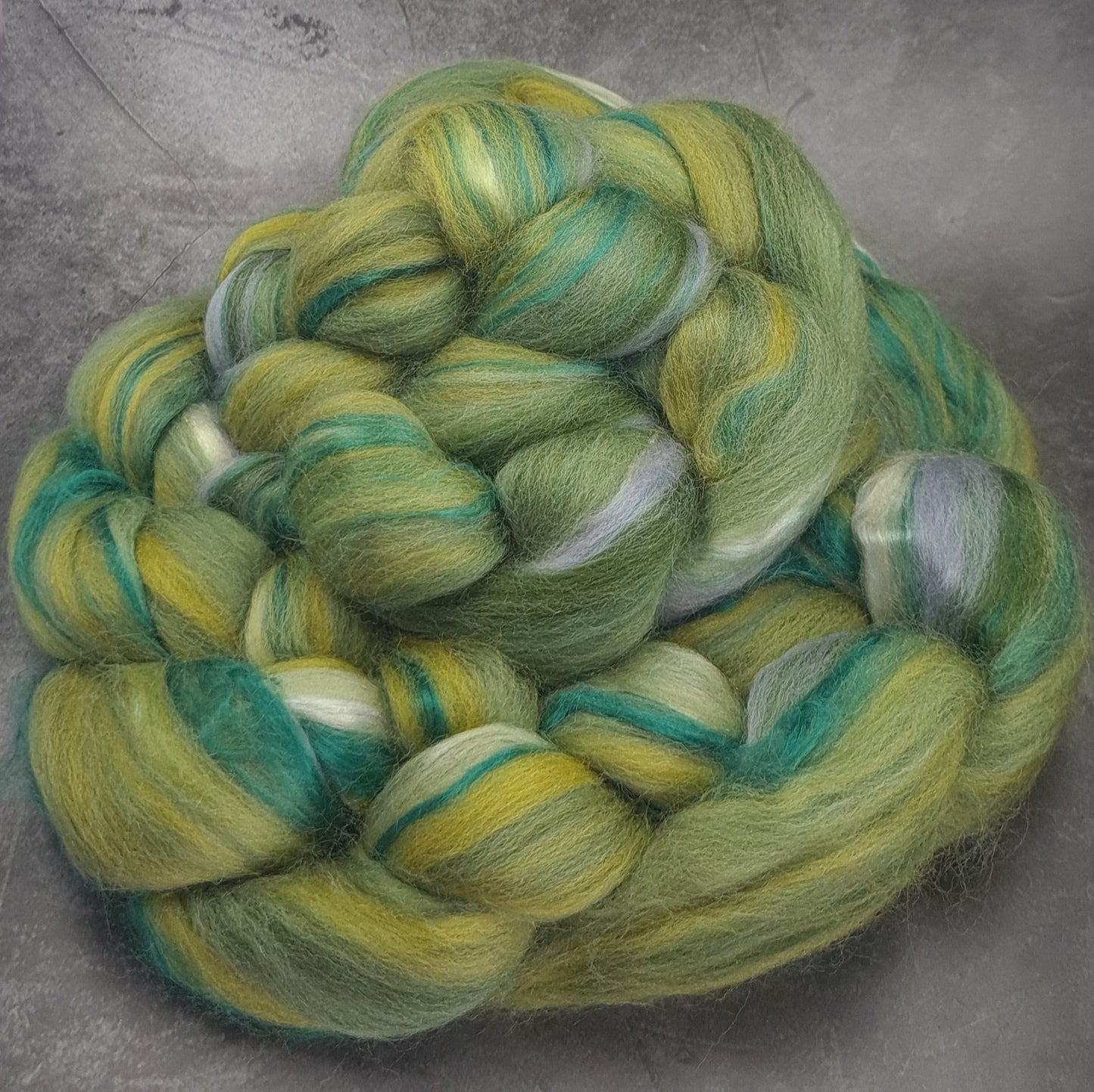 Grey Greens - Merino & Bamboo Combed Top - Portchester Blend