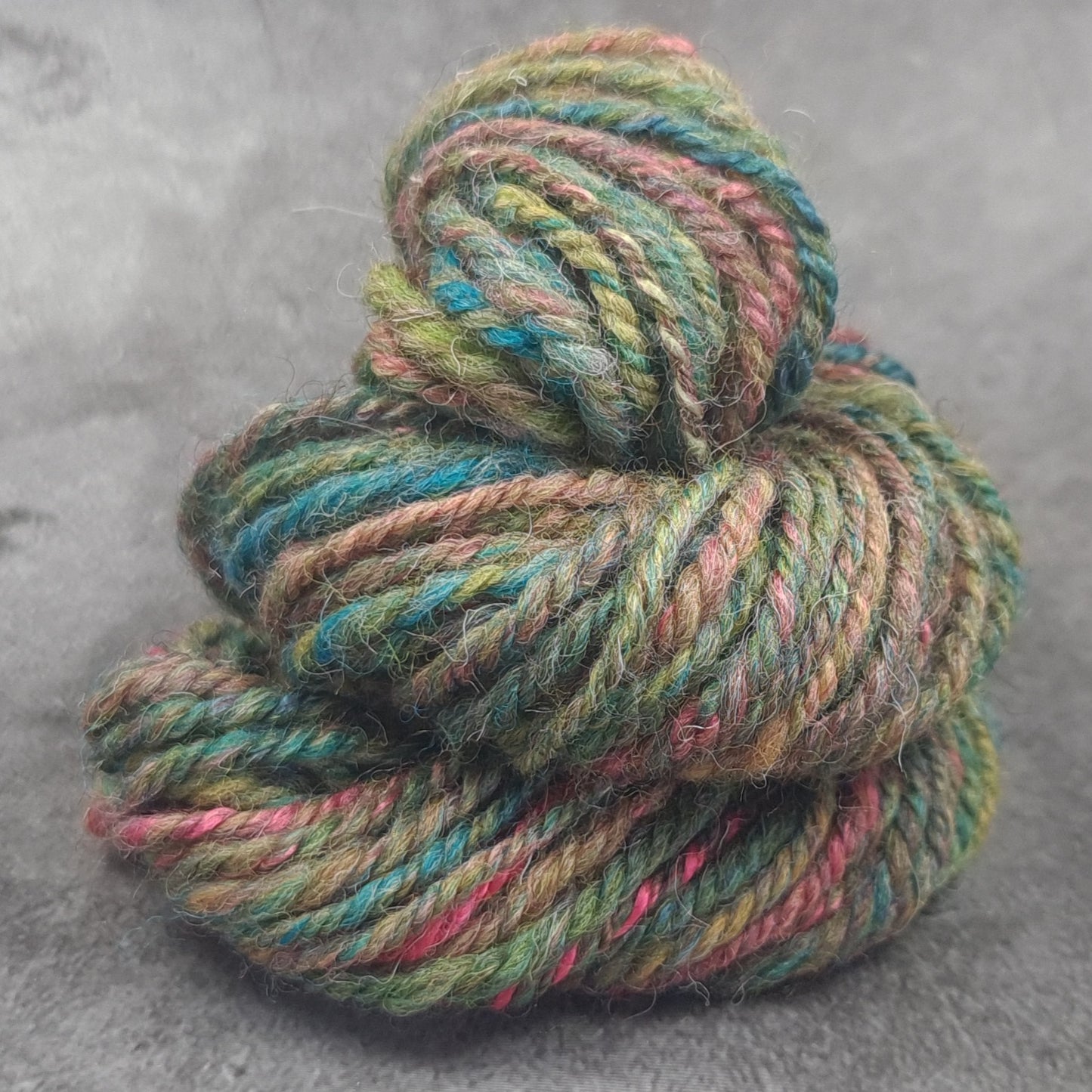 Handspun Worsted/Aran yarn, Wool and Bamboo, micro skeins