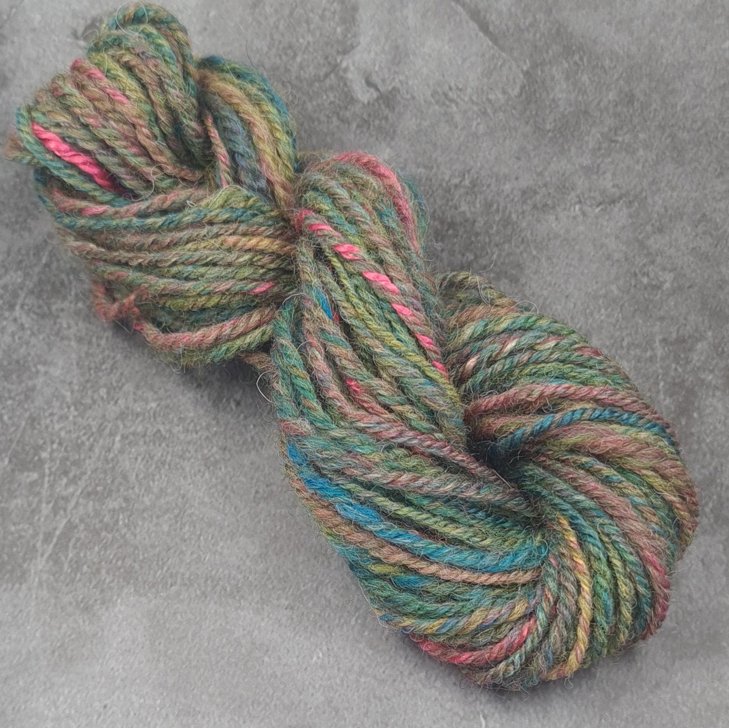 Handspun Worsted/Aran yarn, Wool and Bamboo, micro skeins