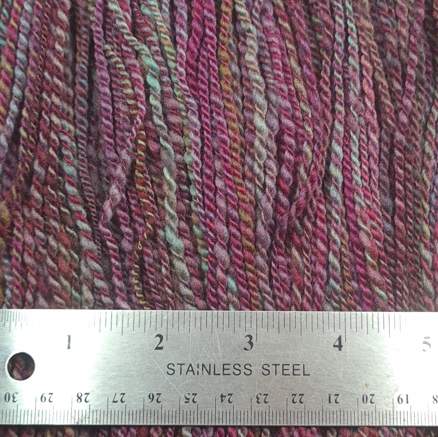 Handspun Worsted/Aran yarn, 119g skein, Kettle dyed Merino Wool, Autumn Mix OOAK