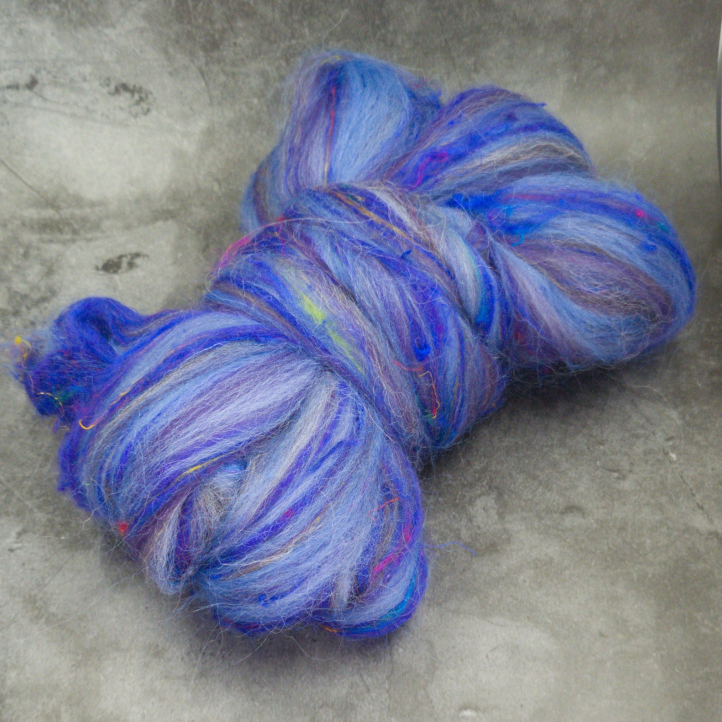 Hyacinth - Corriedale, UK Alpaca & Sari Silk Combed Top - Winnham Blend