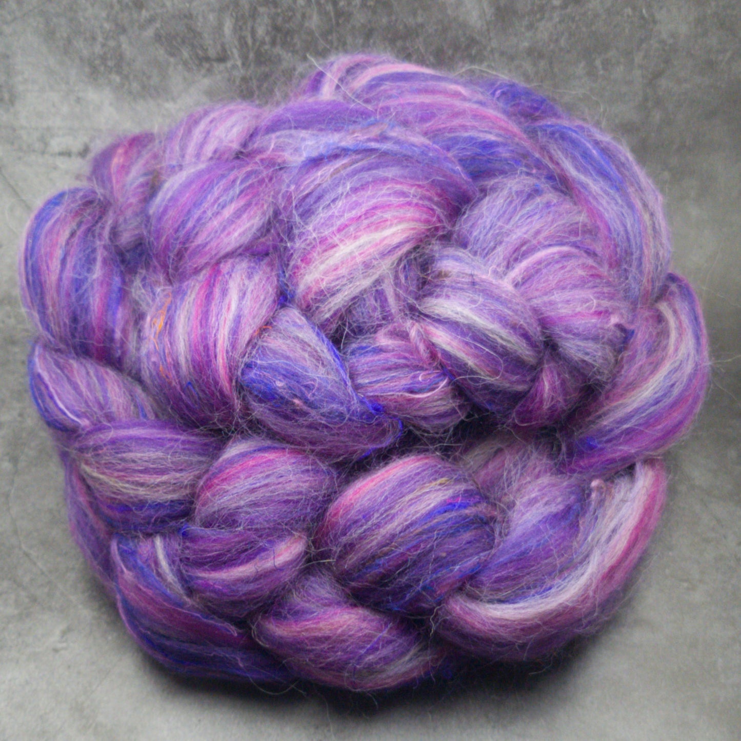 Aster - Corriedale, UK Alpaca & Sari Silk Combed Top - Winnham Blend