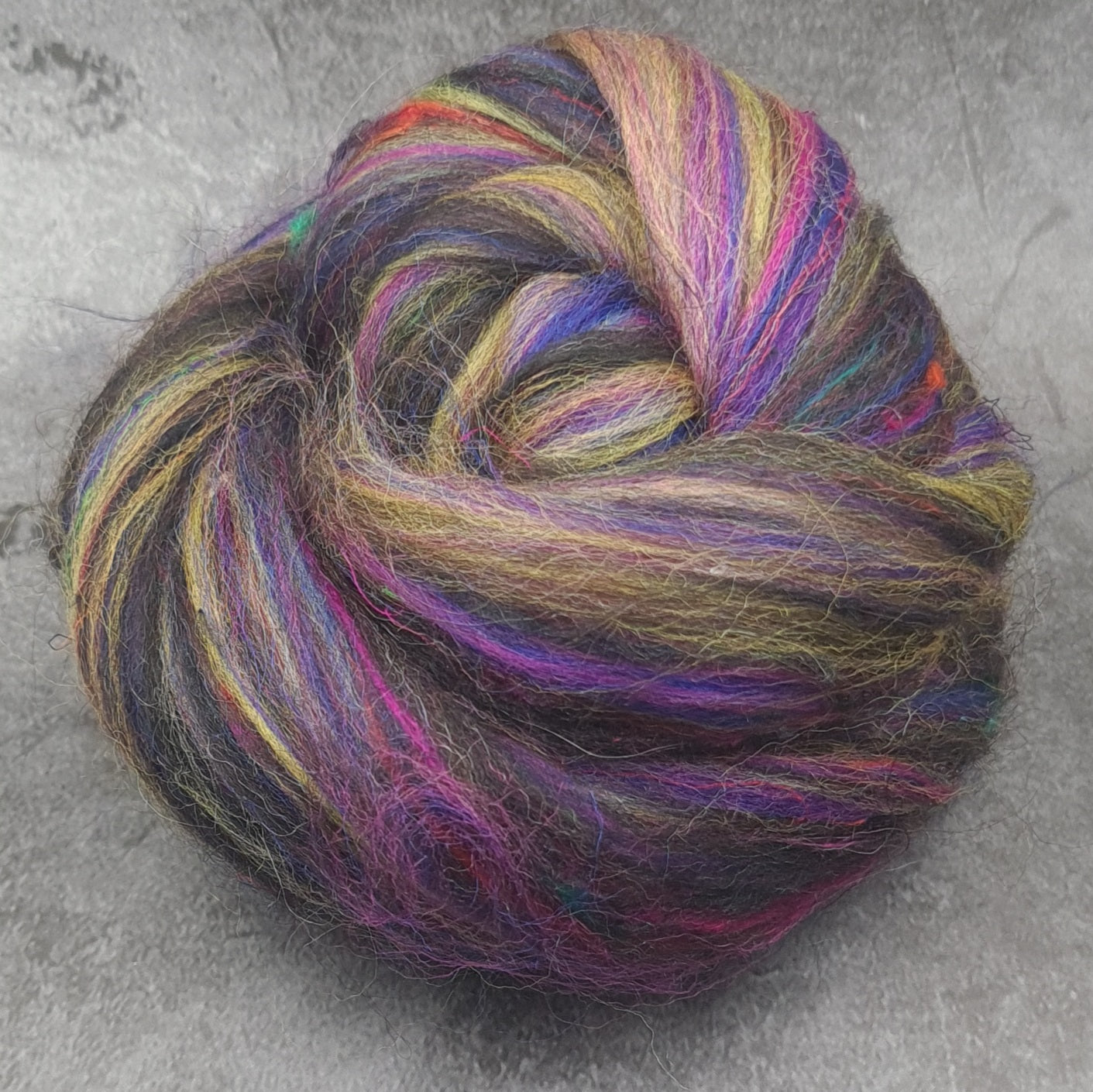 The Dark One - Corriedale, UK Alpaca & Sari Silk - Limited edition Winnham Special blend