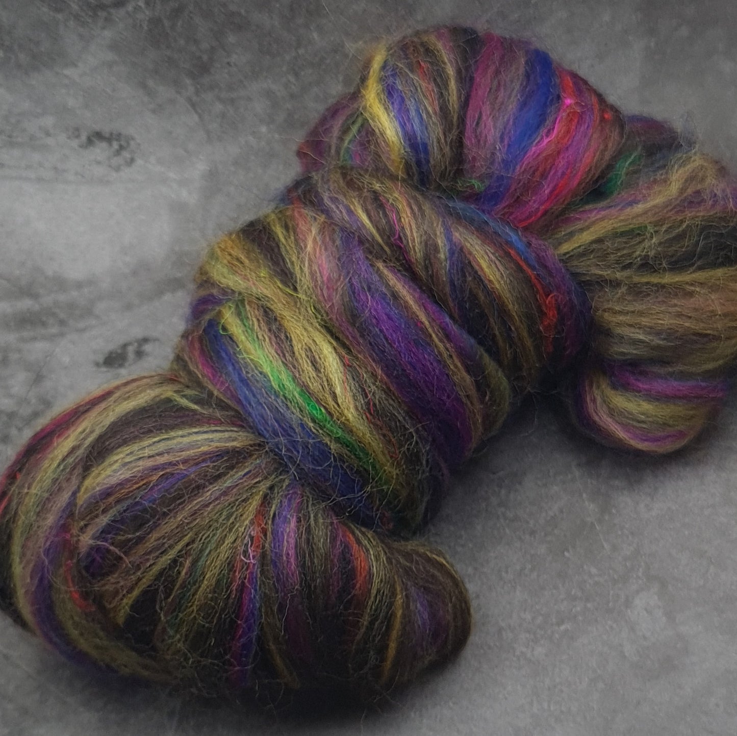 The Dark One - Corriedale, UK Alpaca & Sari Silk - Limited edition Winnham Special blend