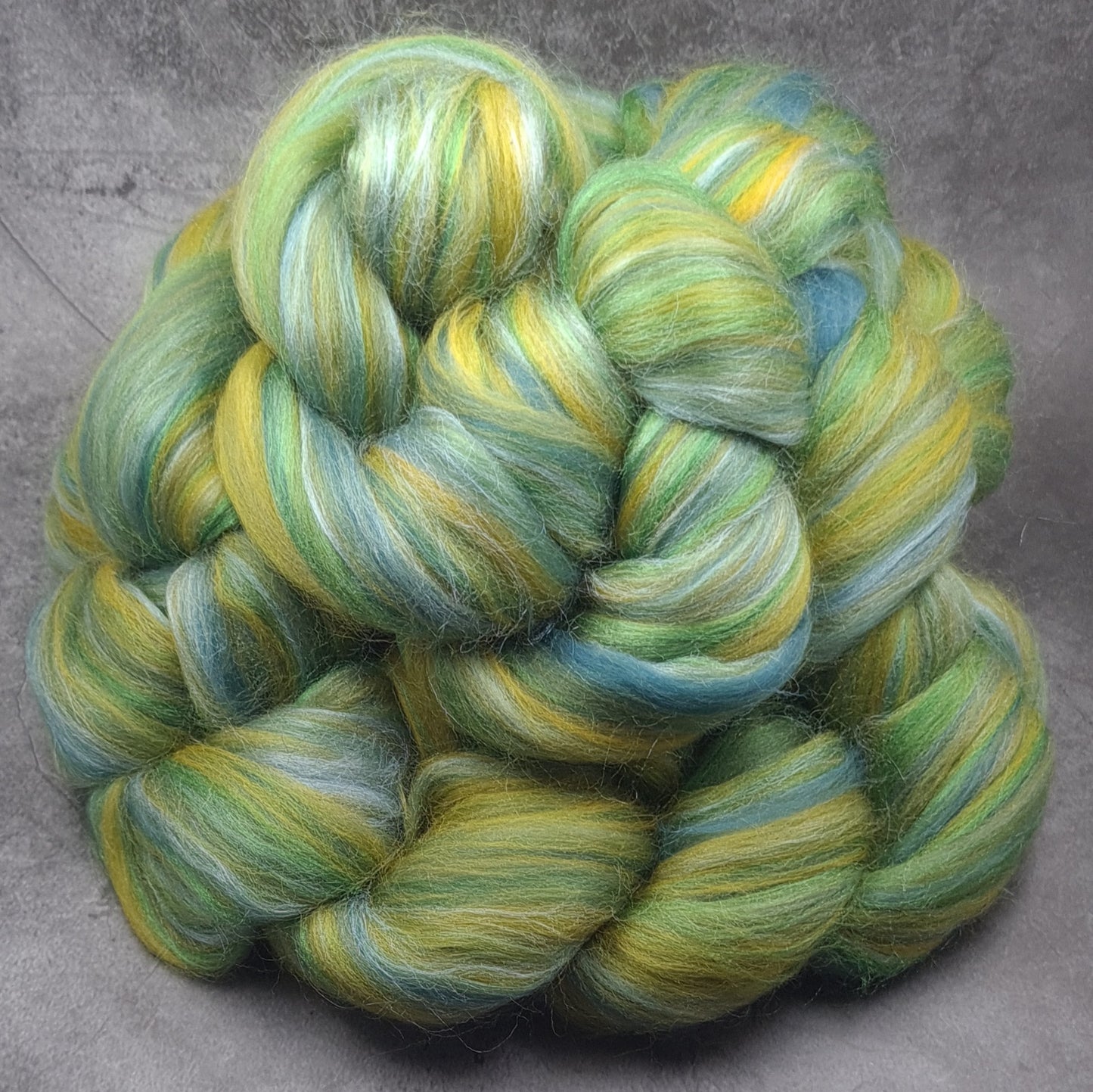 Green Meadow- Super Fine Merino & Tussah Silk combed top - Downend Blend