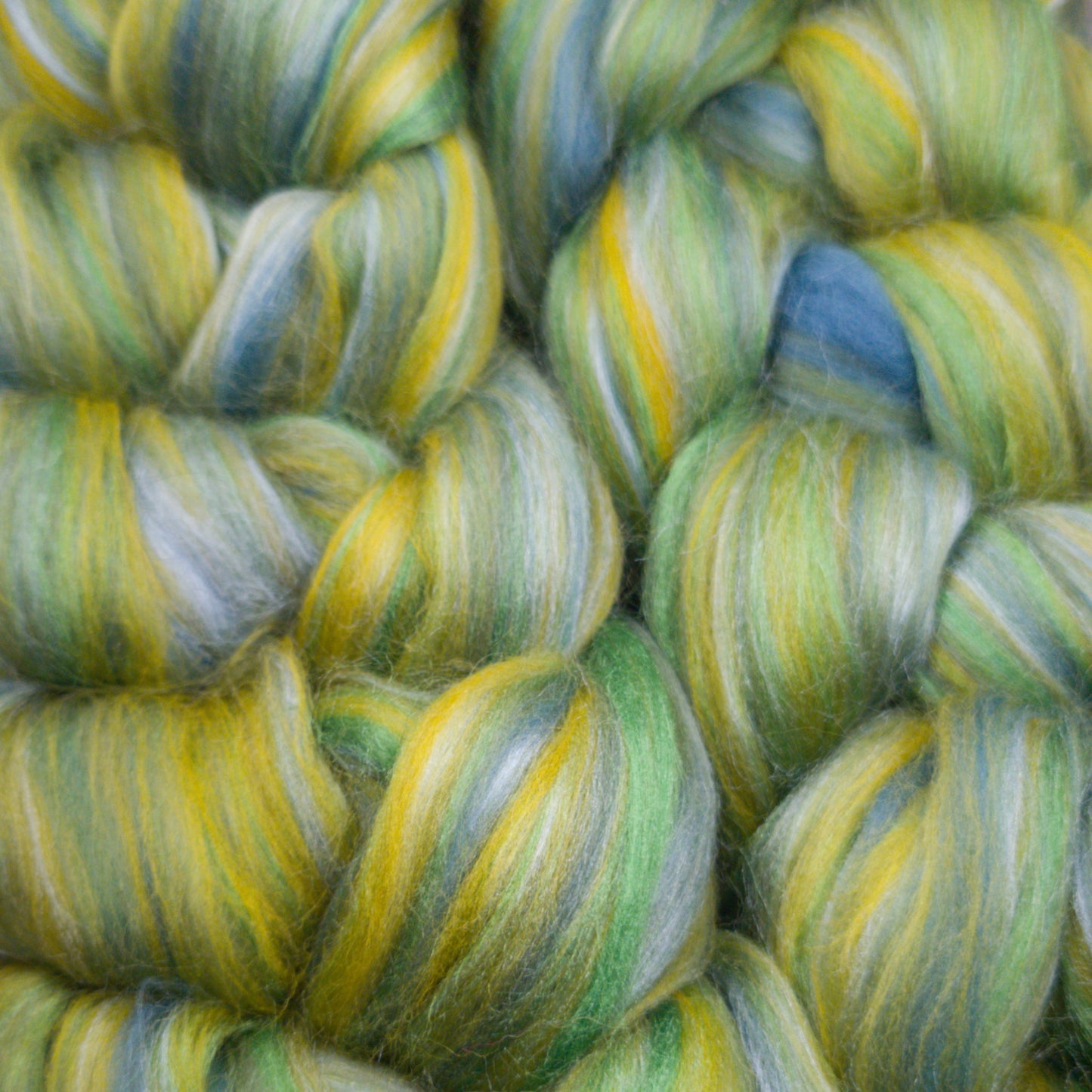 Green Meadow- Super Fine Merino & Tussah Silk combed top - Downend Blend