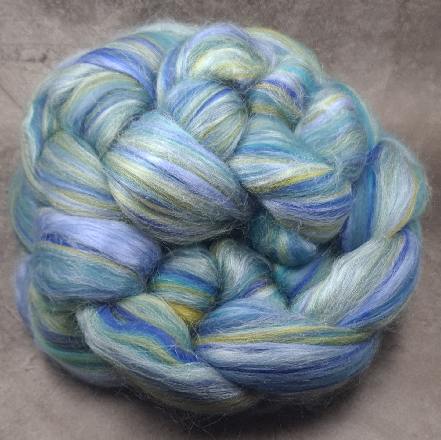 Blue Lagoon - Super Fine Merino & Tussah Silk combed top - Downend Blend