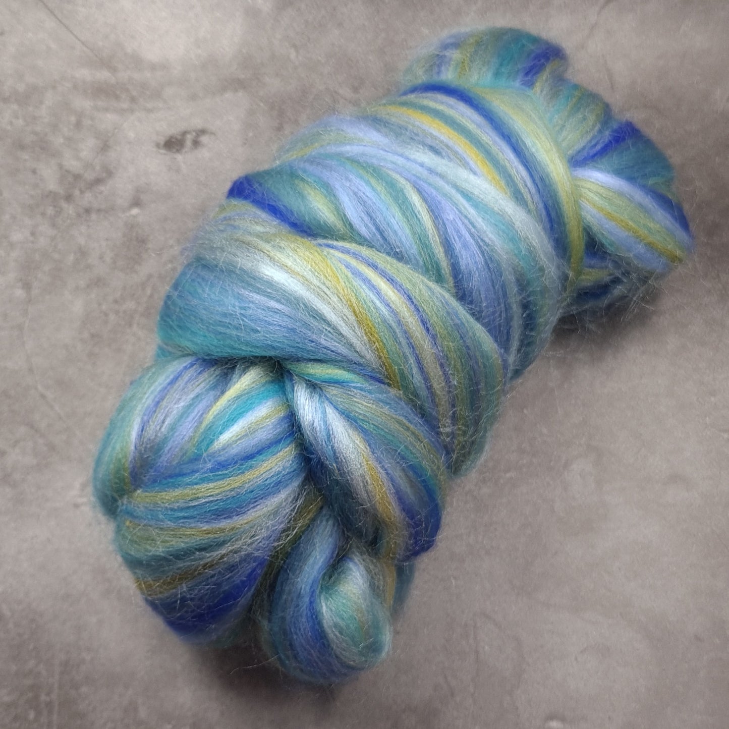 Blue Lagoon - Super Fine Merino & Tussah Silk combed top - Downend Blend